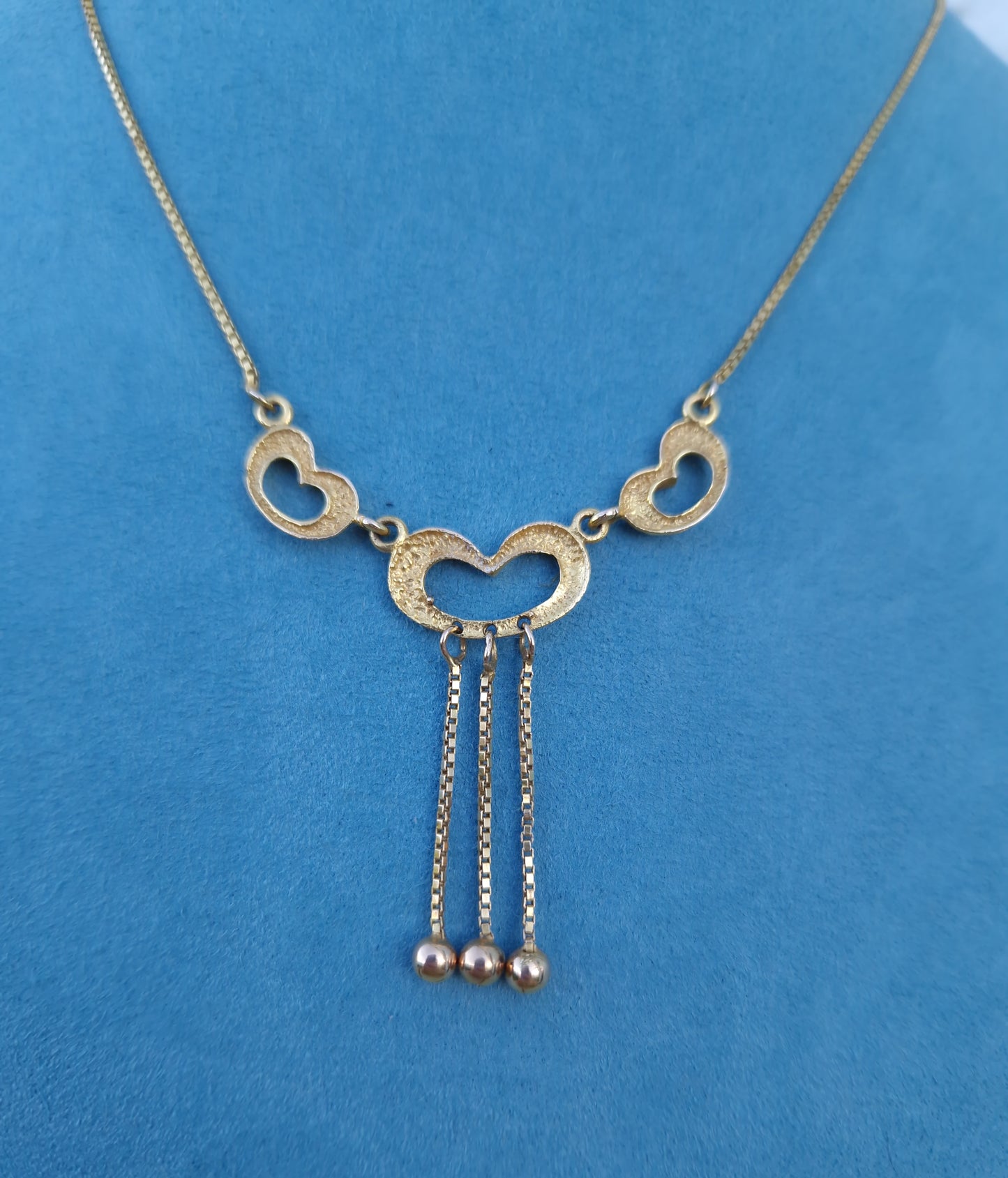 Vintage Heart Necklace 9ct Gold