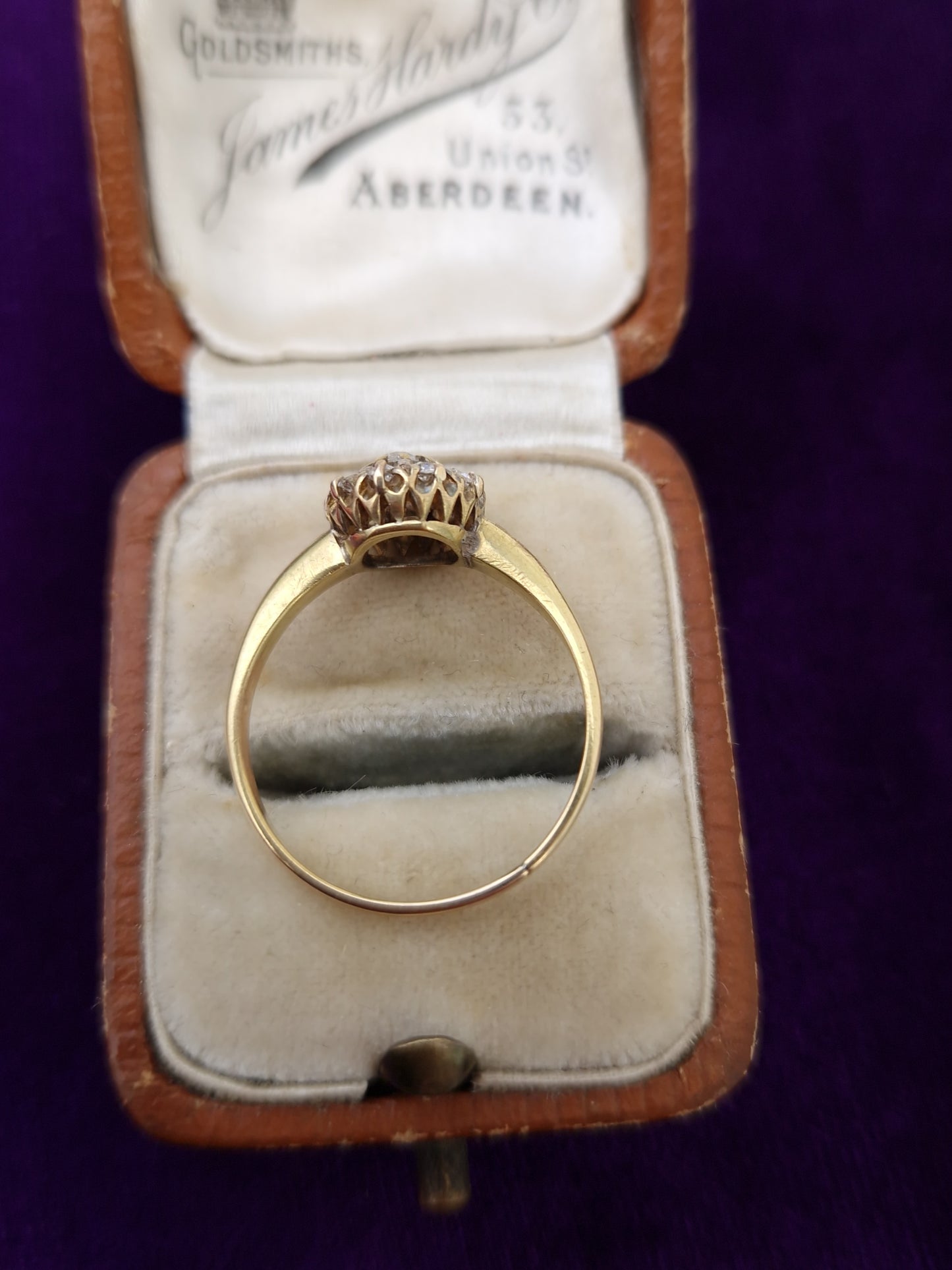 Antique Victorian 0.39ct Diamond Cluster 18ct Gold Ring