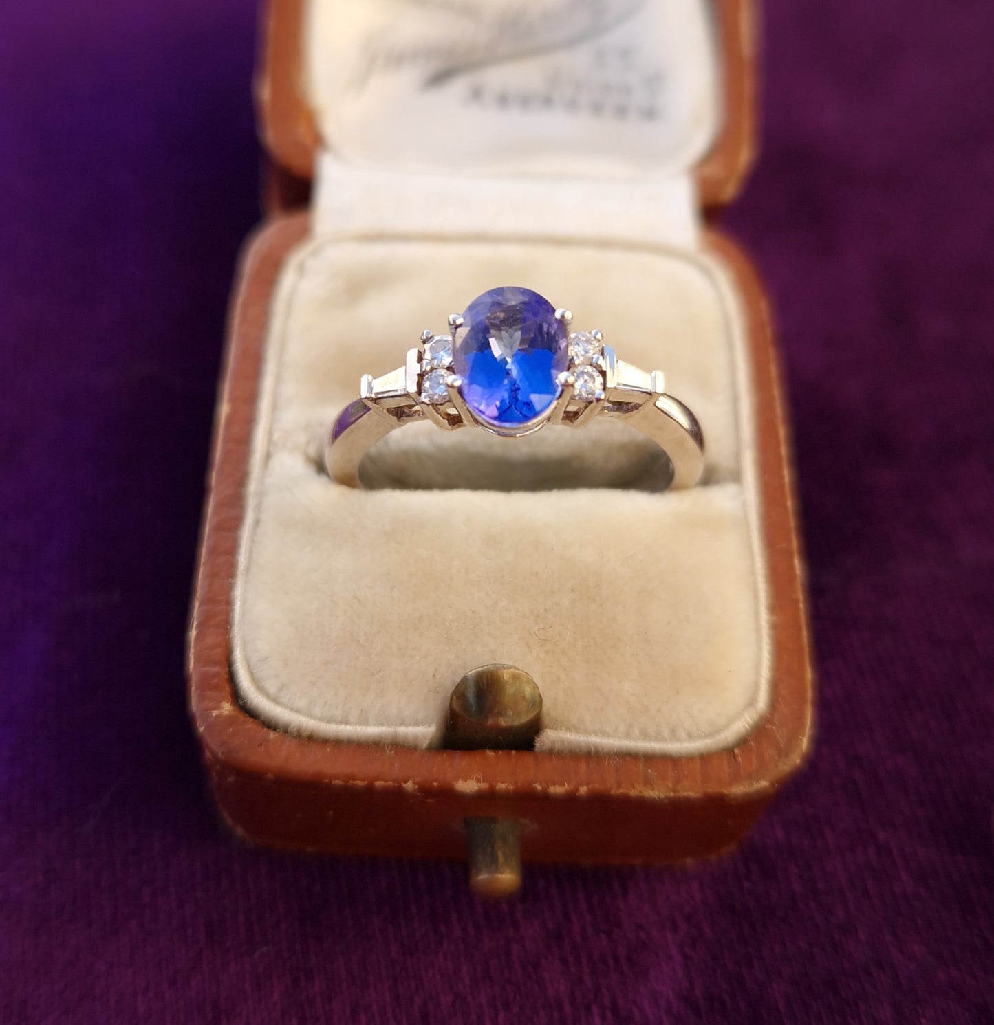 Tanzanite & Diamond 14ct White Gold Ring