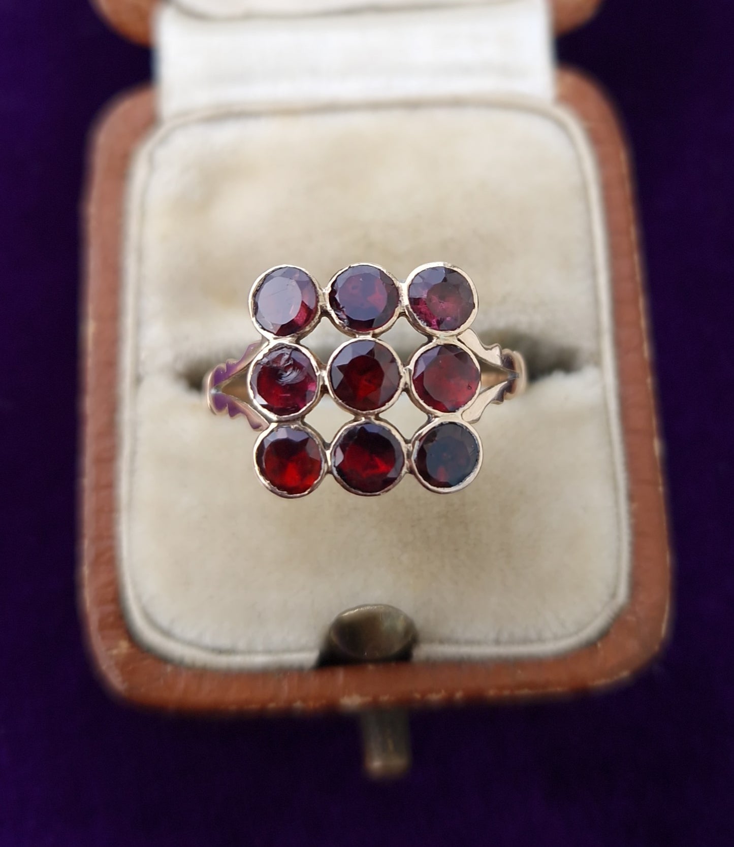 Antique Garnet 9ct Rose Gold Ring