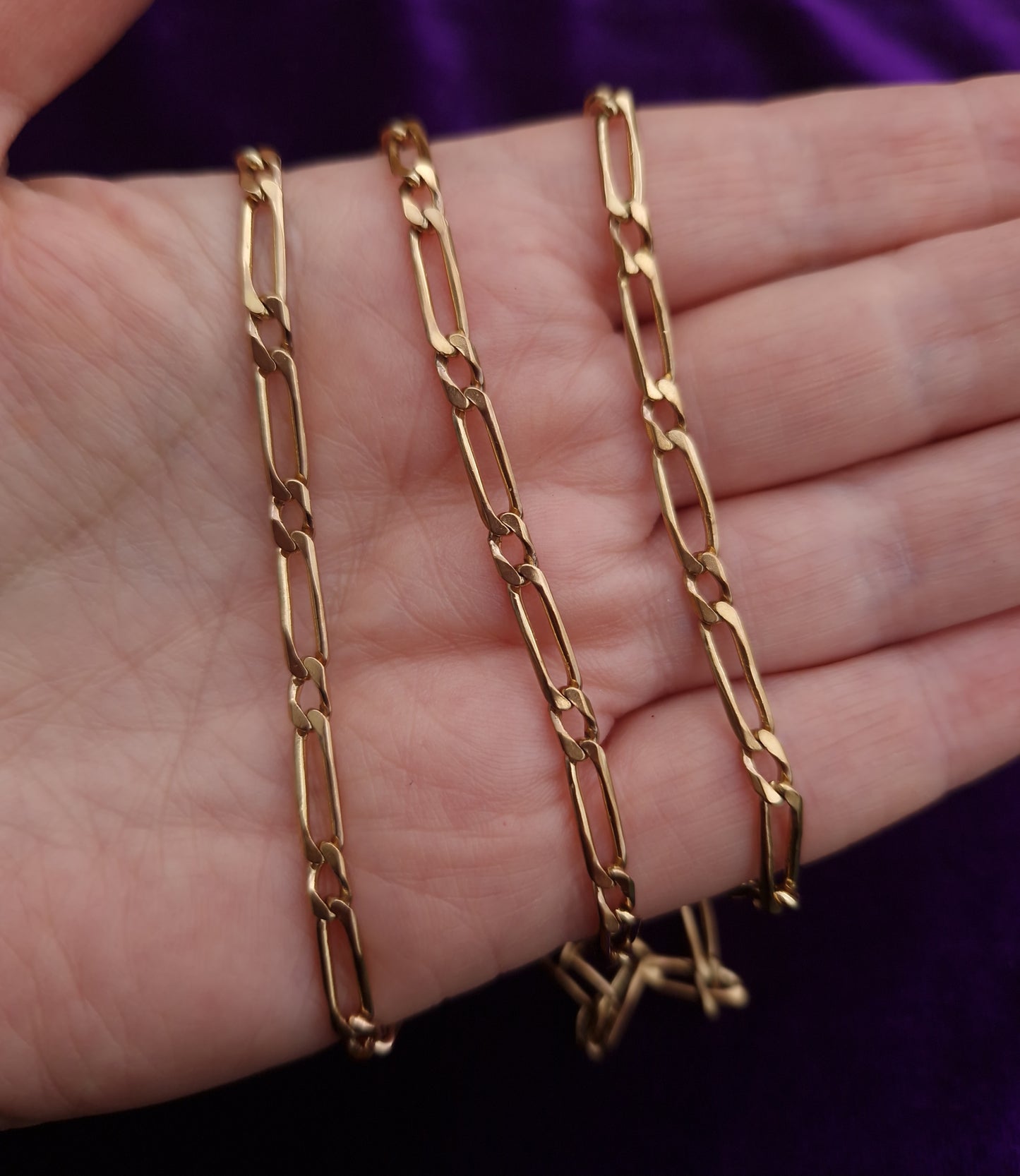 Vintage 9ct Rose Gold Link Chain 28.5 Inches Necklace 20g