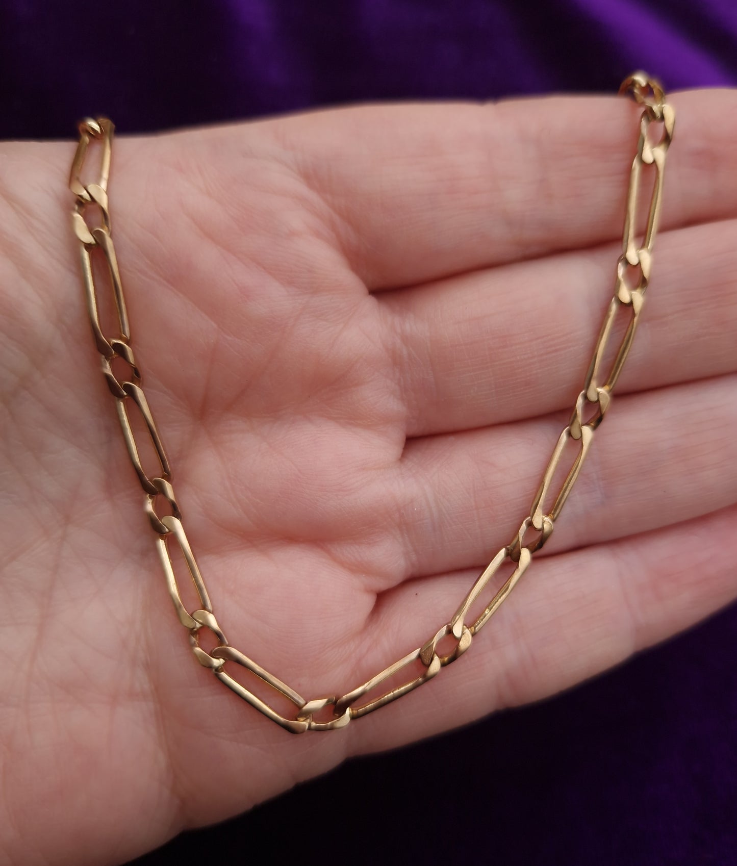 Vintage 9ct Rose Gold Link Chain 28.5 Inches Necklace 20g