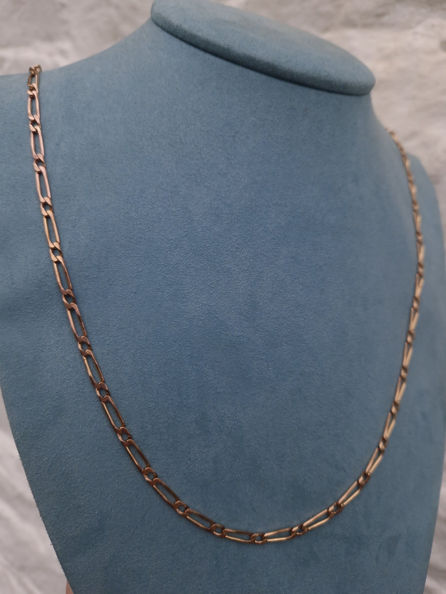 Vintage 9ct Rose Gold Link Chain 28.5 Inches Necklace 20g