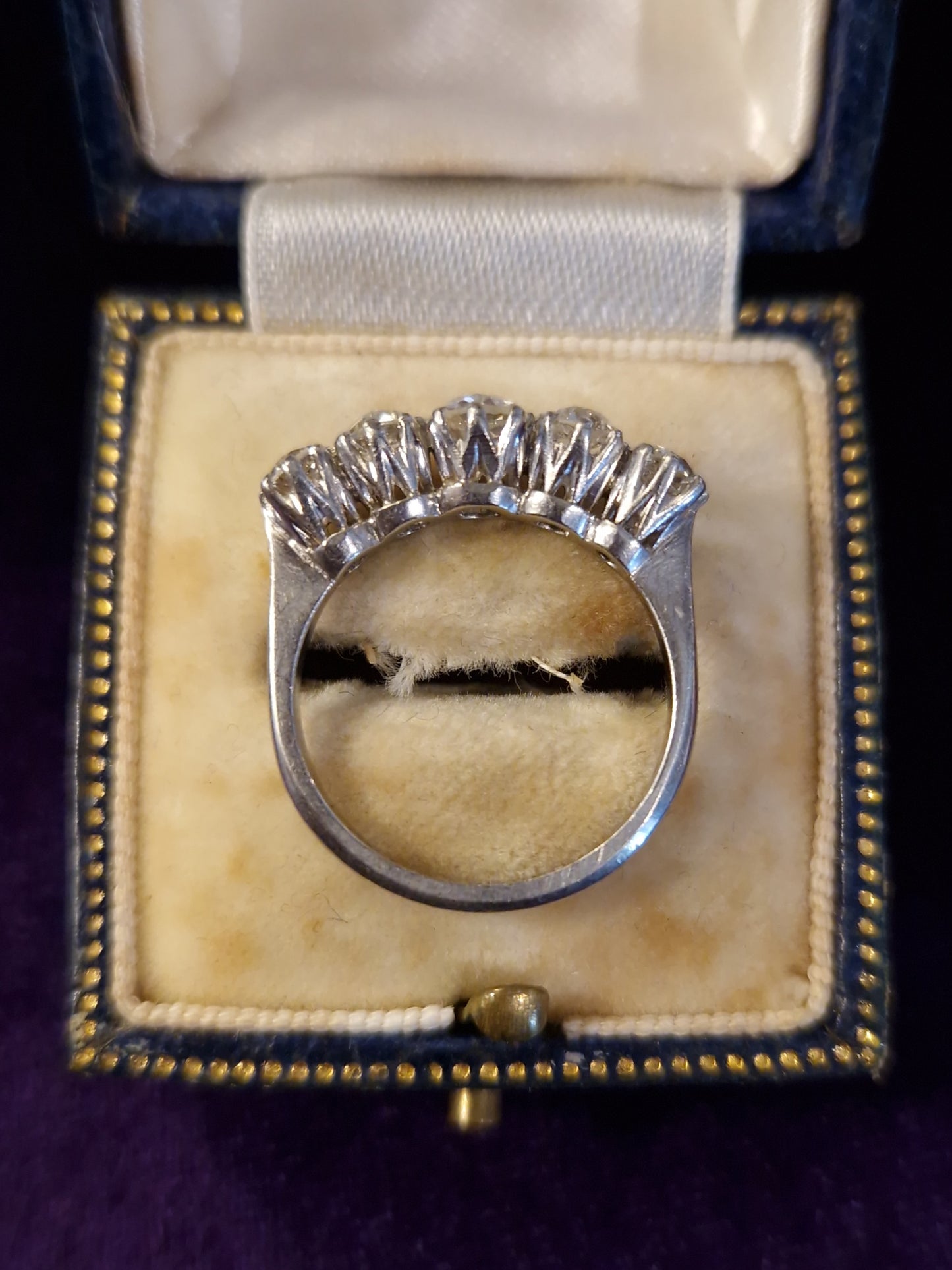 Antique Victorian 1.26ct Diamond Platinum Ring