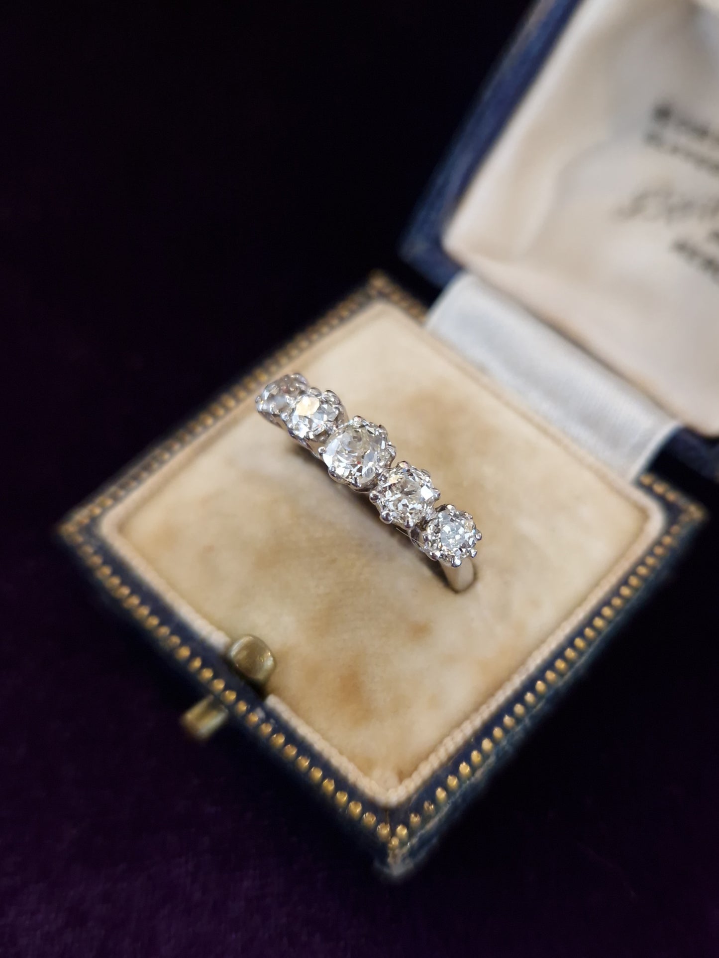 Antique Victorian 1.26ct Diamond Platinum Ring