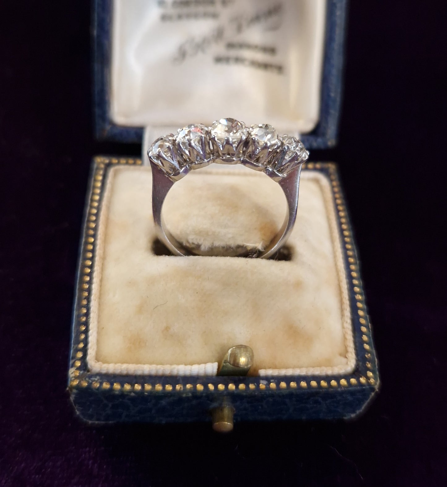 Antique Victorian 1.26ct Diamond Platinum Ring
