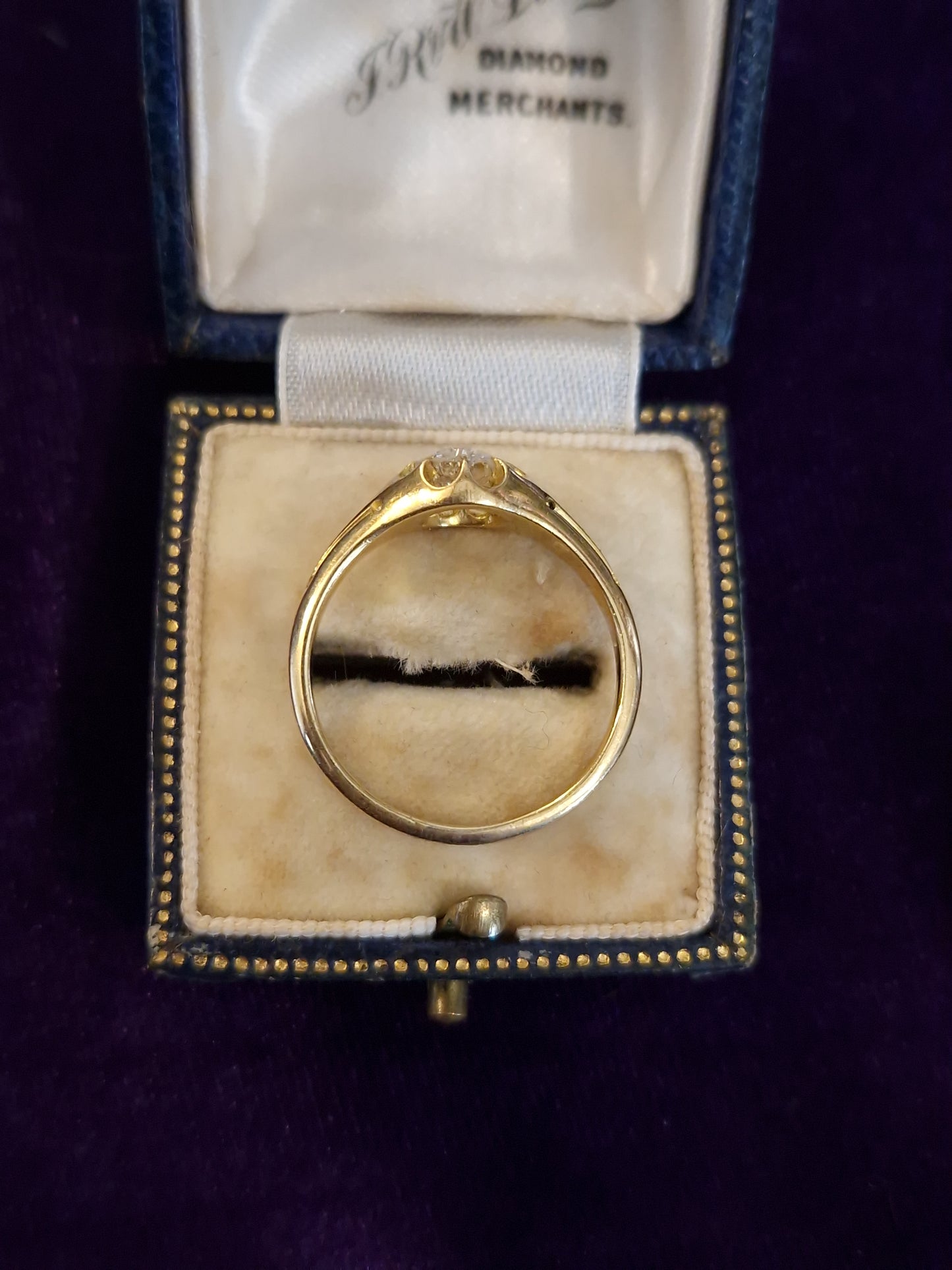 Antique 0.72ct Old European Cut Diamond 18ct Gold Ring