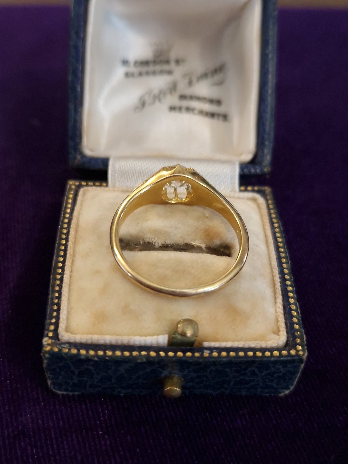 Antique 0.72ct Old European Cut Diamond 18ct Gold Ring