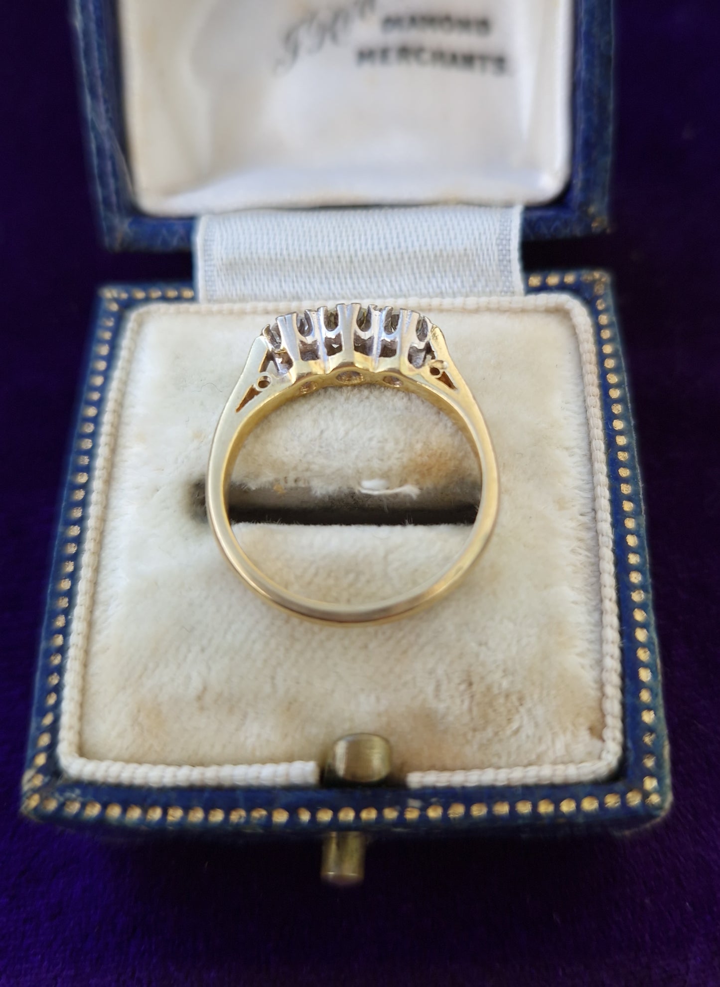 Vintage Diamond Trilogy Ring 18ct Gold