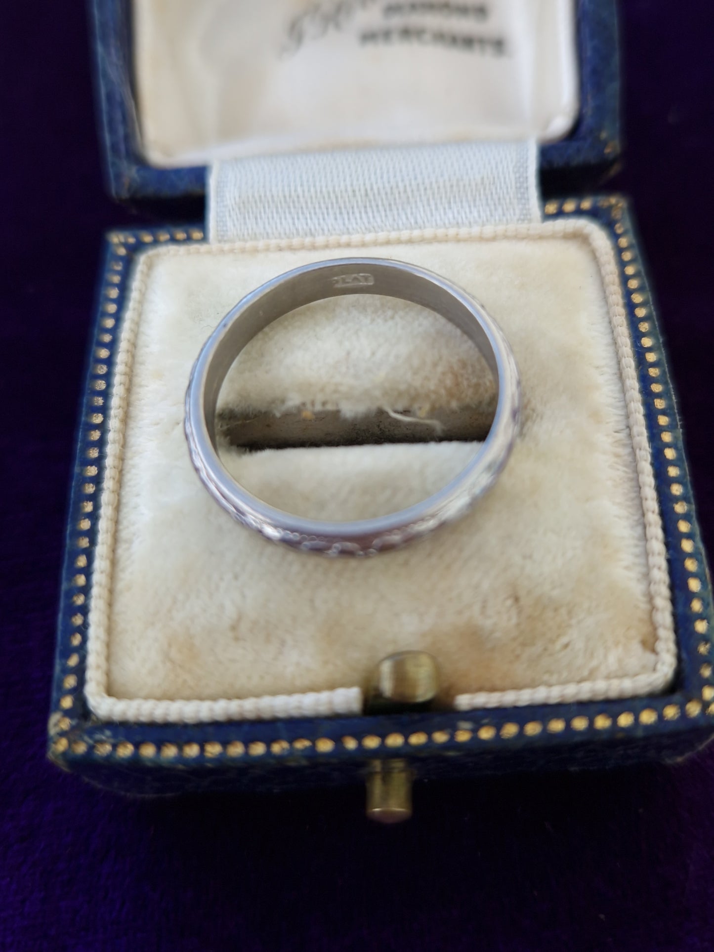 Art Deco Platinum Wedding Ring