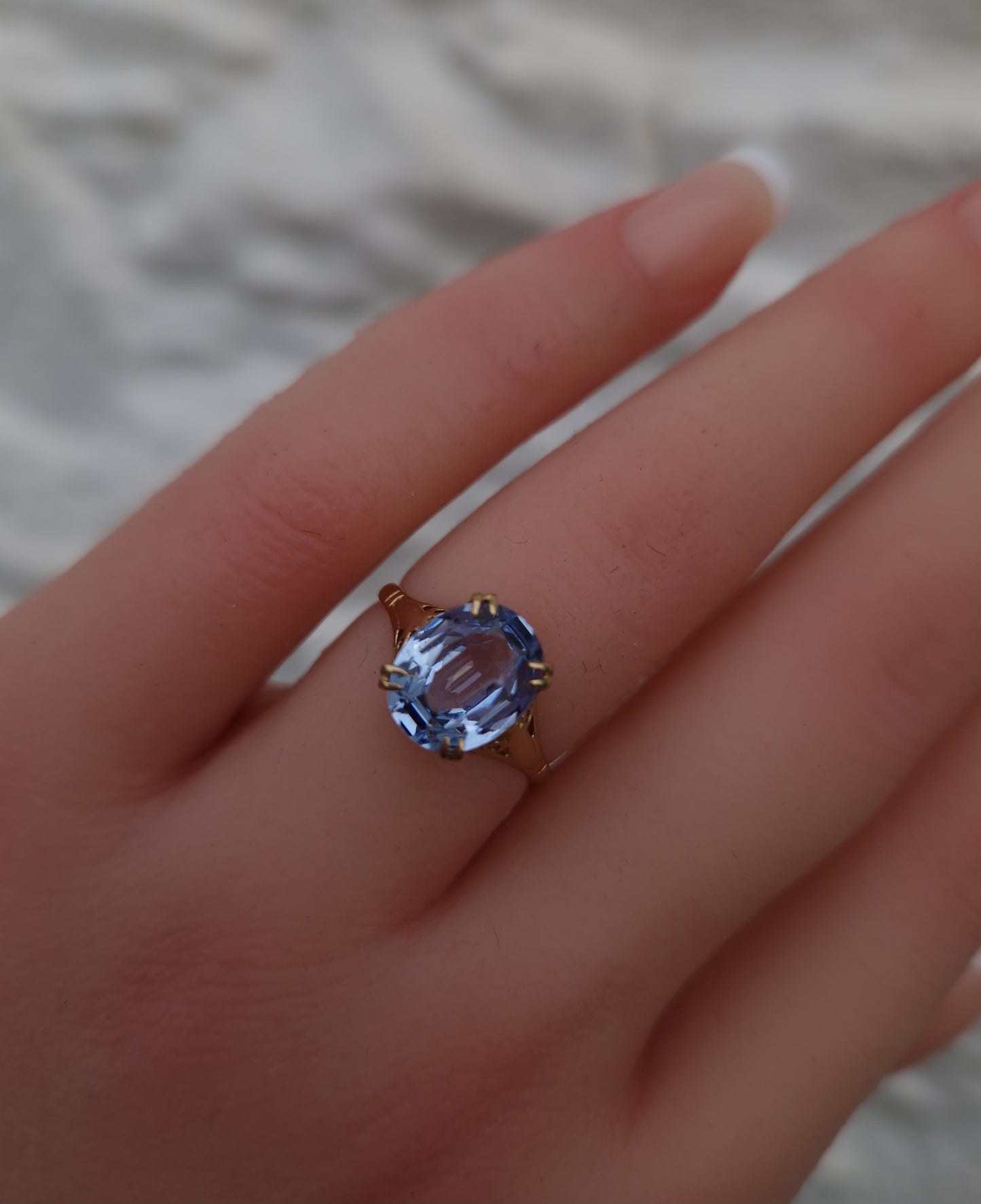 Art Deco Spinel 9ct Gold Ring