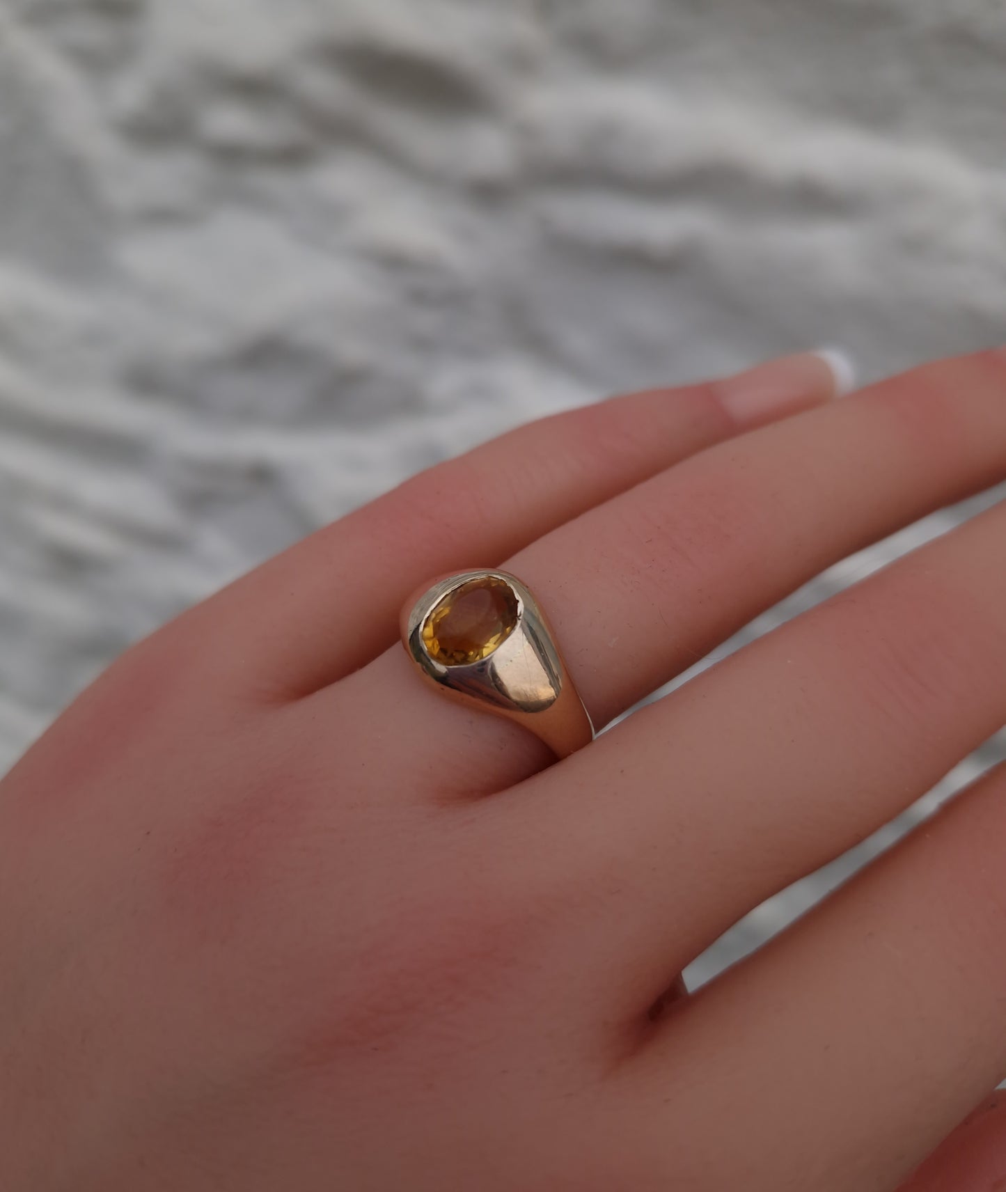 Antique Citrine 9ct Rose Gold Ring