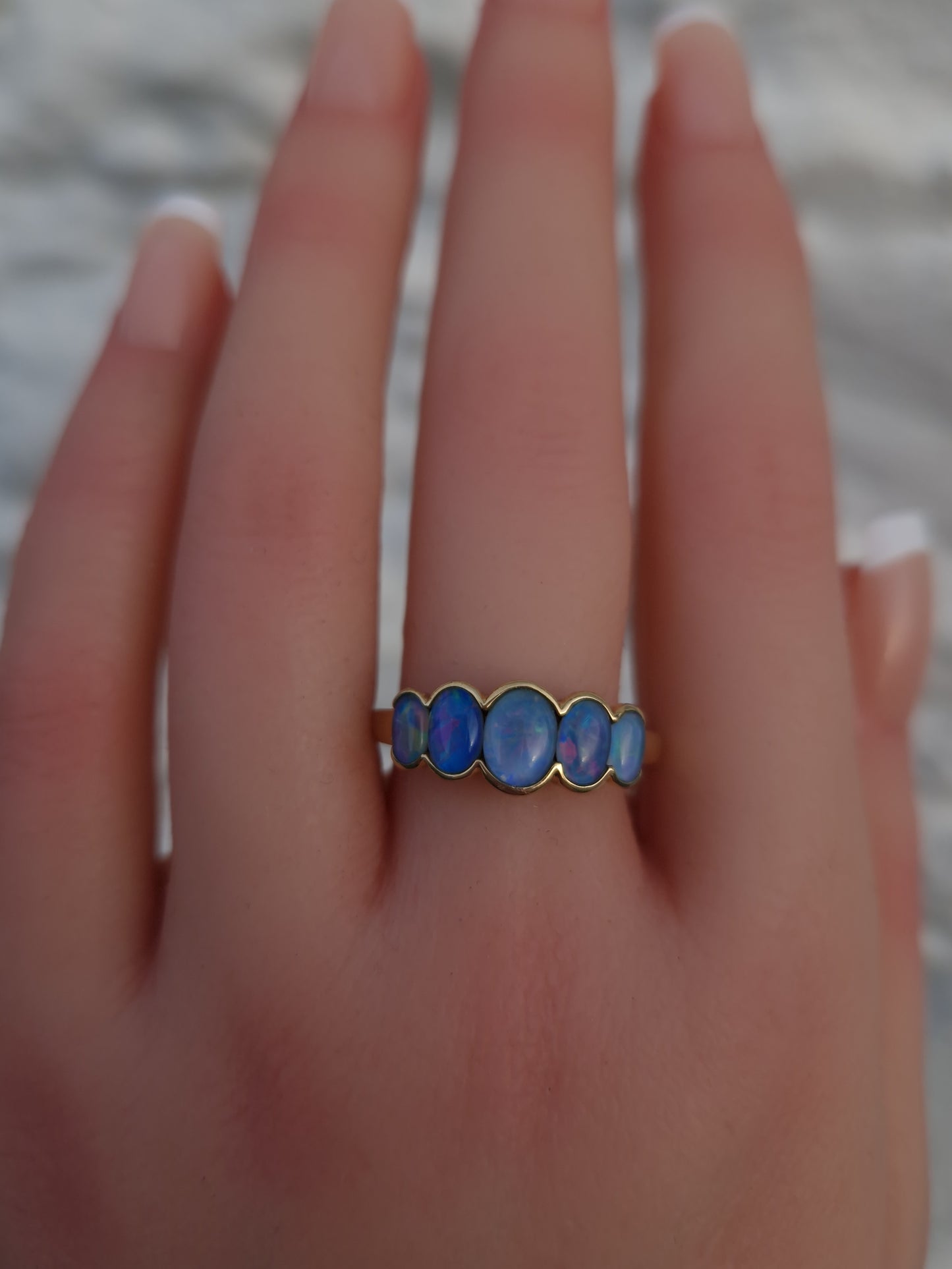9ct Gold Opal Triplet Ring