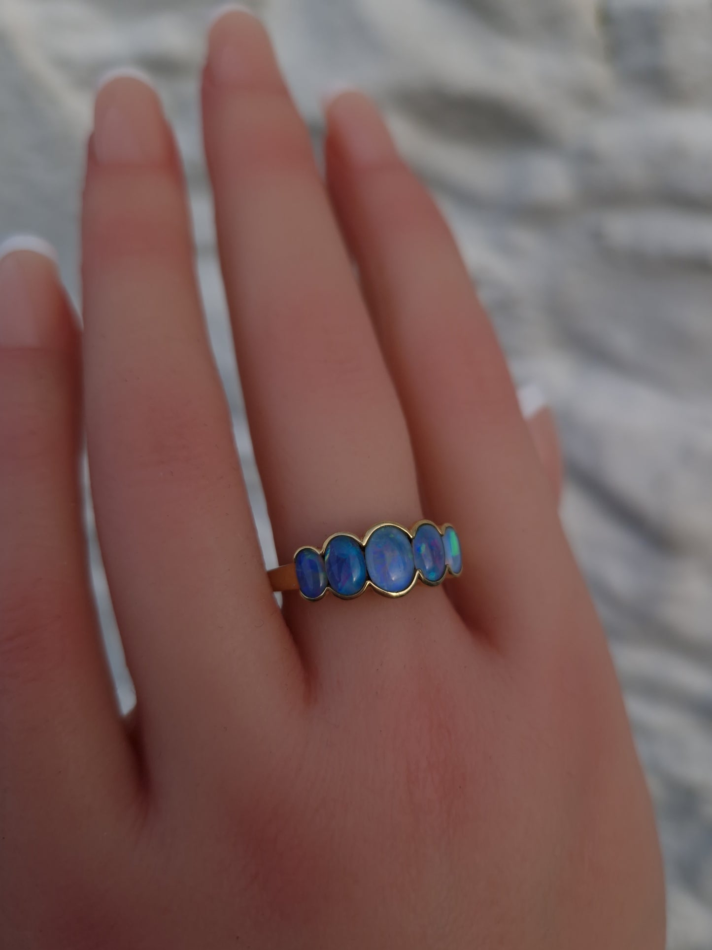9ct Gold Opal Triplet Ring