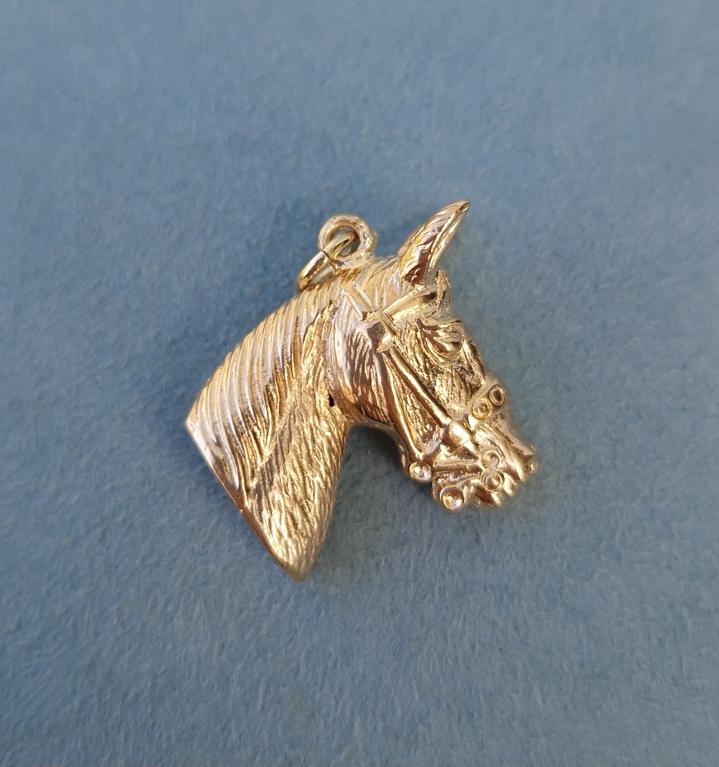Vintage Horse Head Pendant 9ct Gold