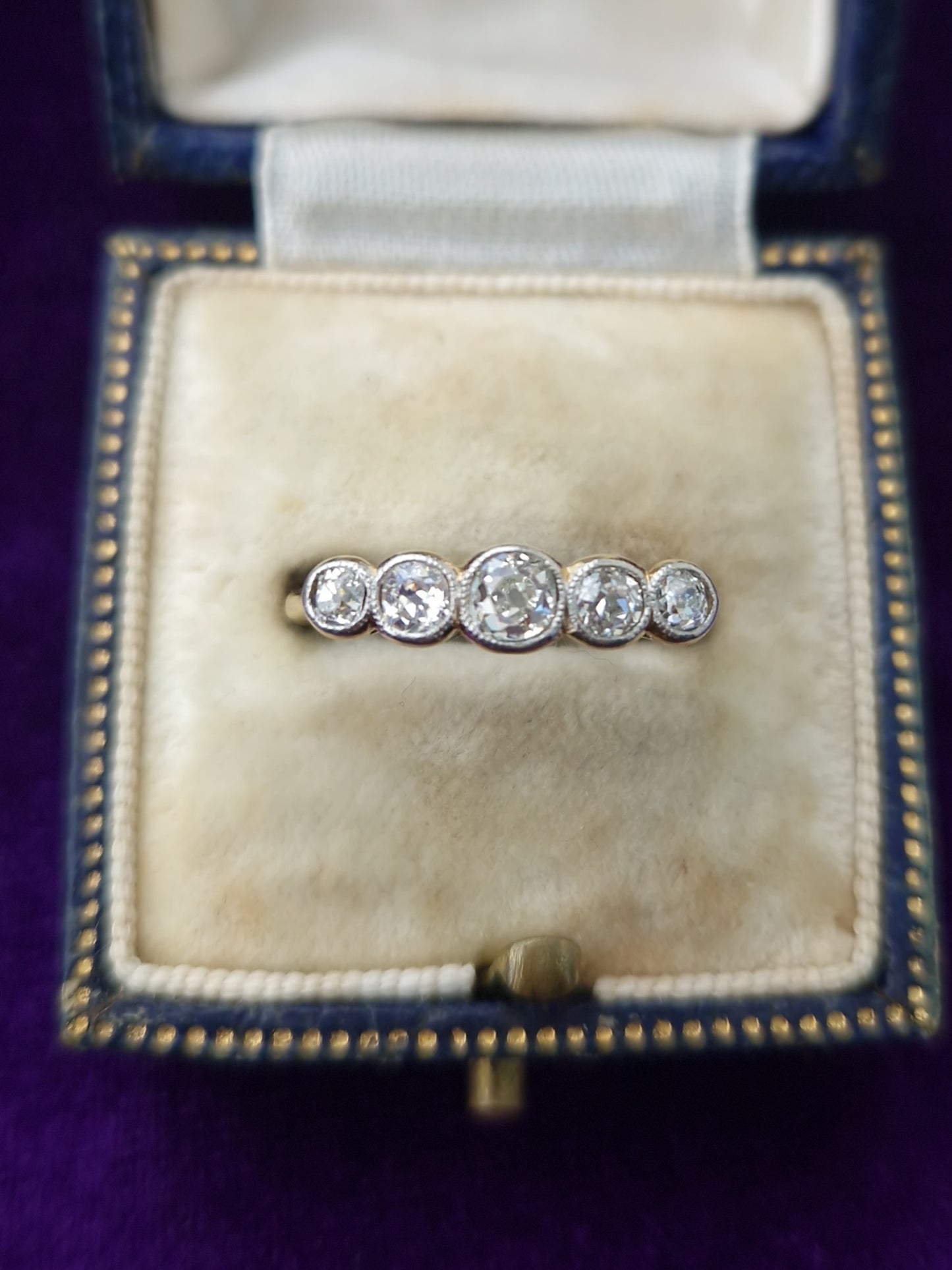 Antique 5 Stone Diamond 0.47ct Ring 18ct Gold