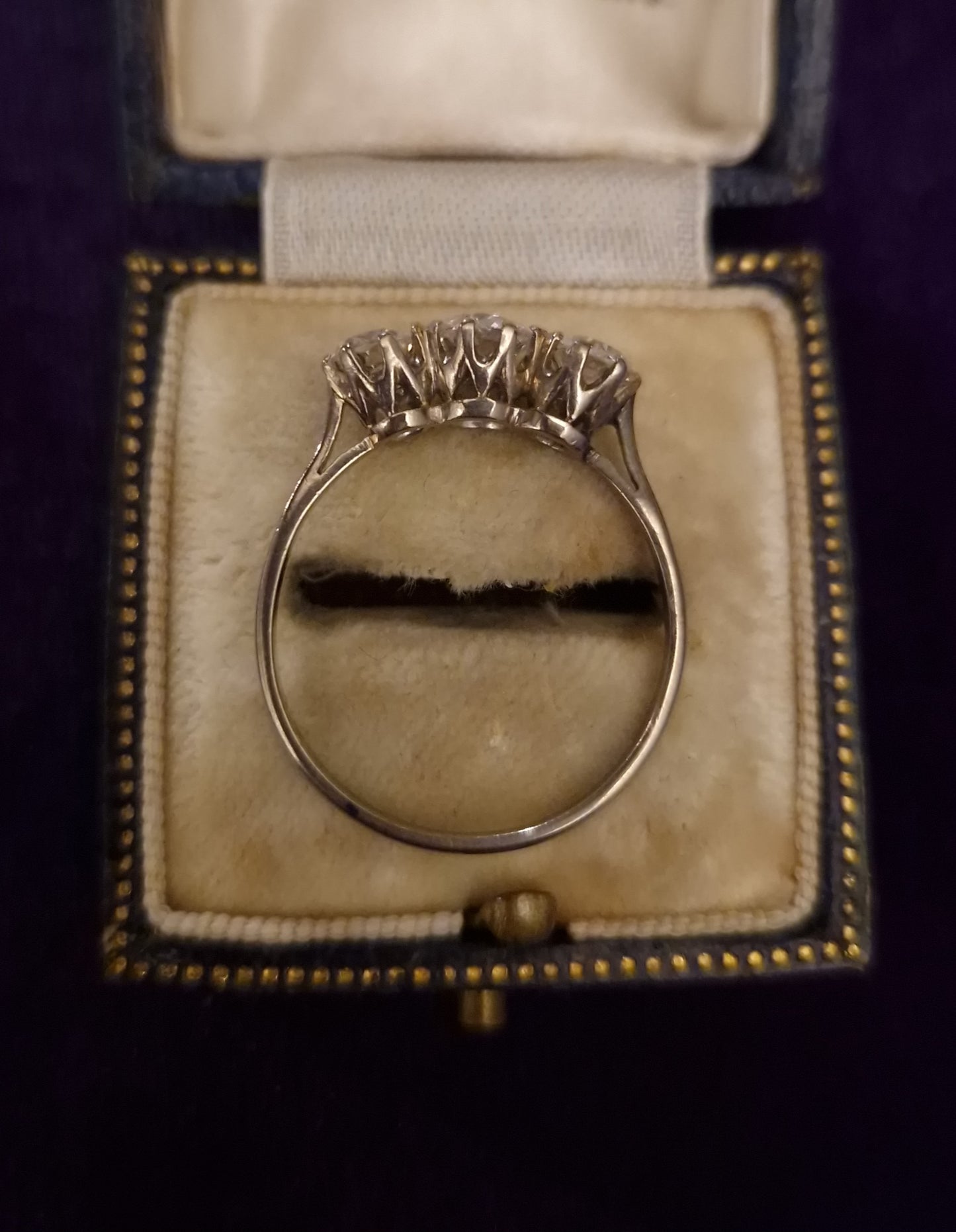 Vintage 1.46ct Diamond Trilogy Ring 18ct White Gold