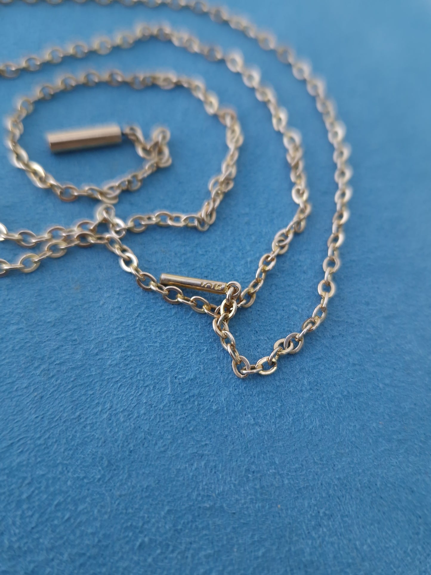 Antique 10ct Gold Link Chain Barrel Clasp 5g