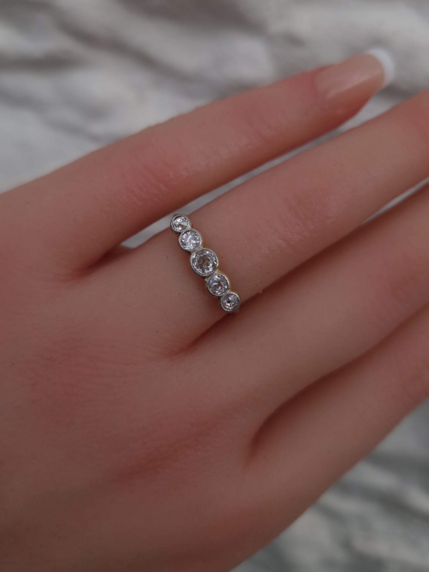 Antique 5 Stone Diamond 0.47ct Ring 18ct Gold