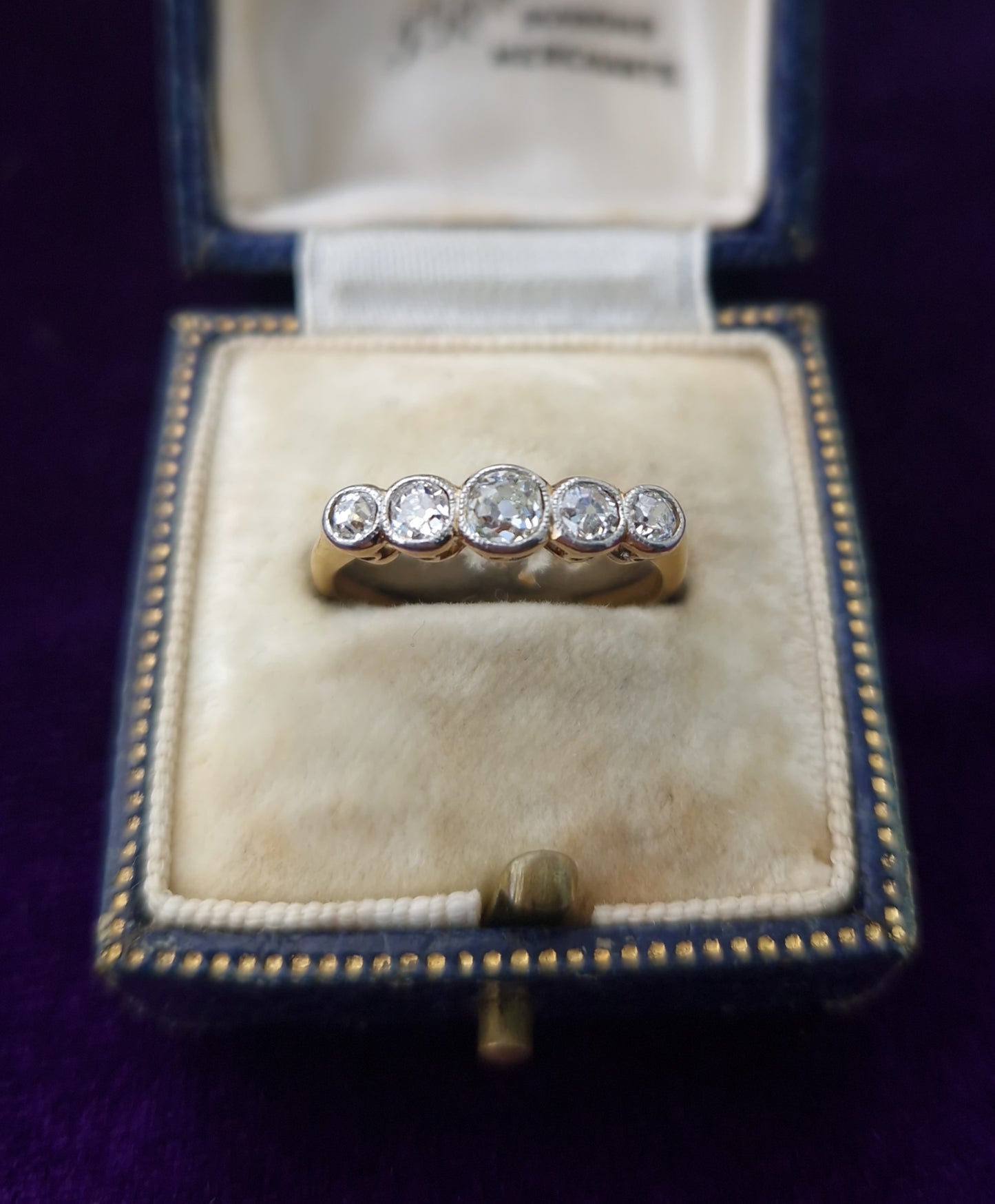 Antique 5 Stone Diamond 0.47ct Ring 18ct Gold