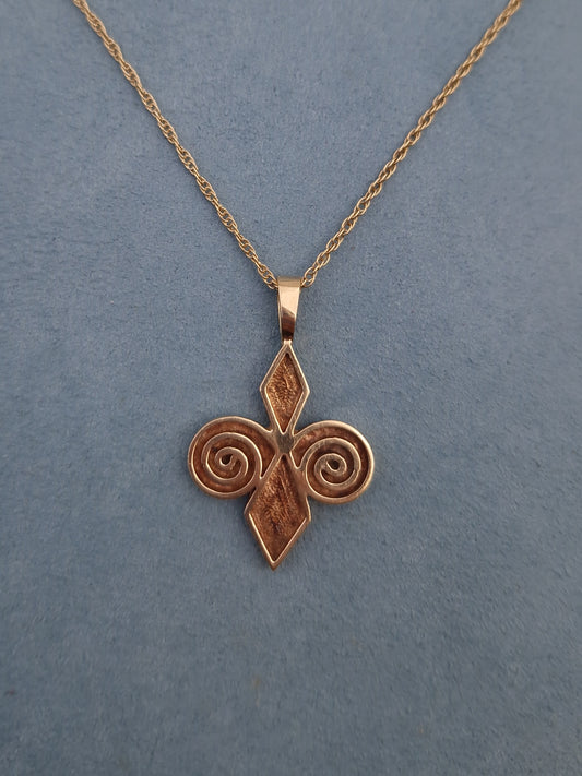 Vintage Ortak Pendant Necklace 9ct Gold