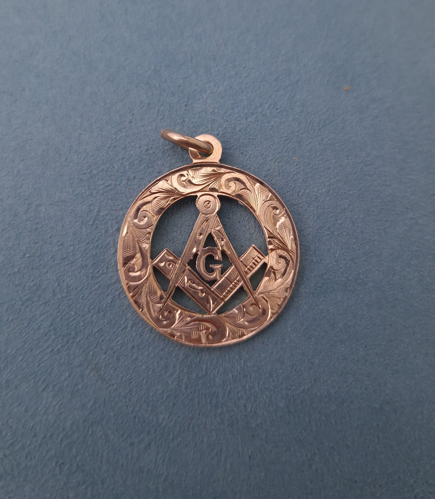 Antique Masonic Pendant 9ct Rose Gold