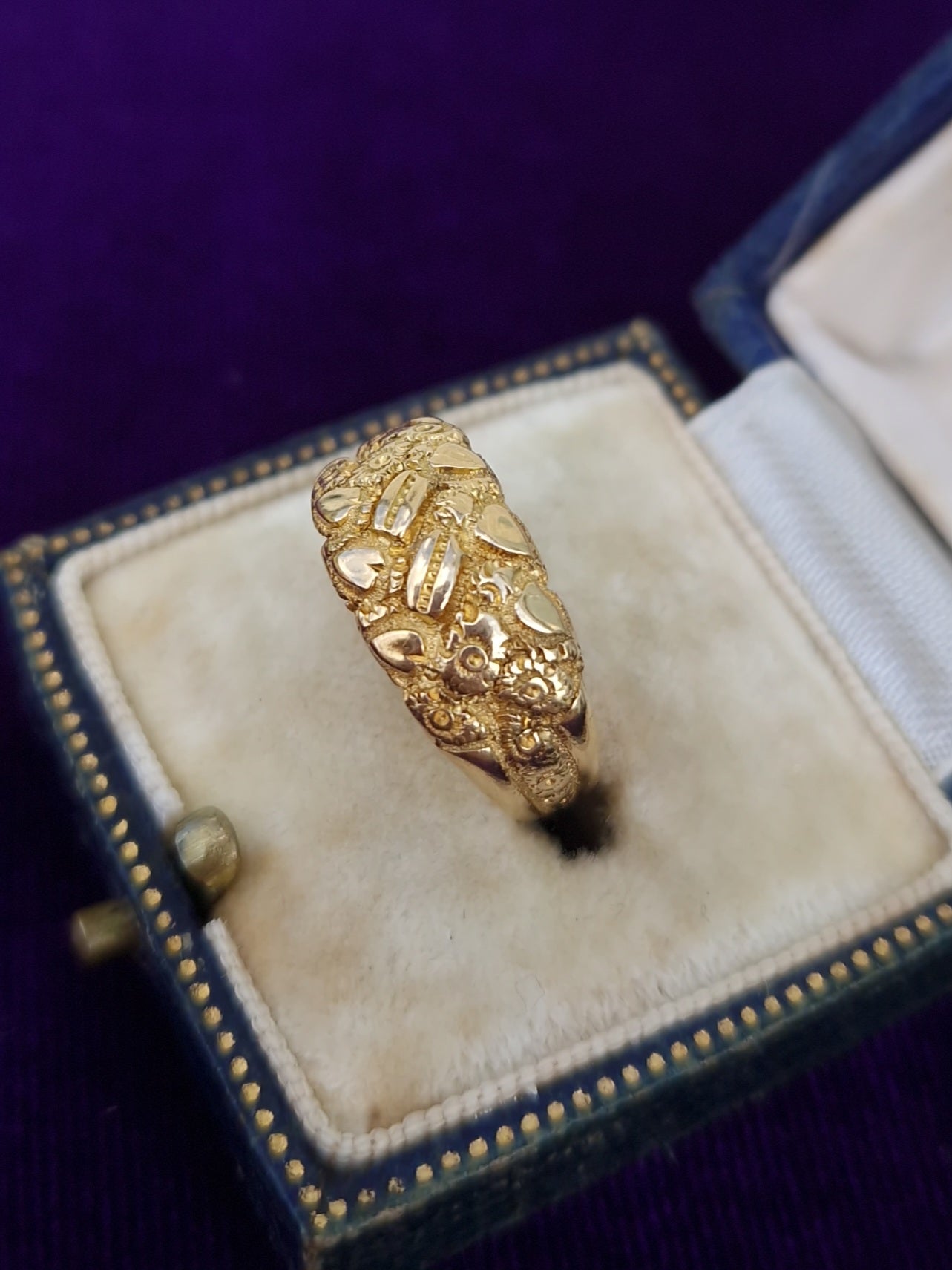 Antique Edwardian 18ct Gold Keeper Ring 1906