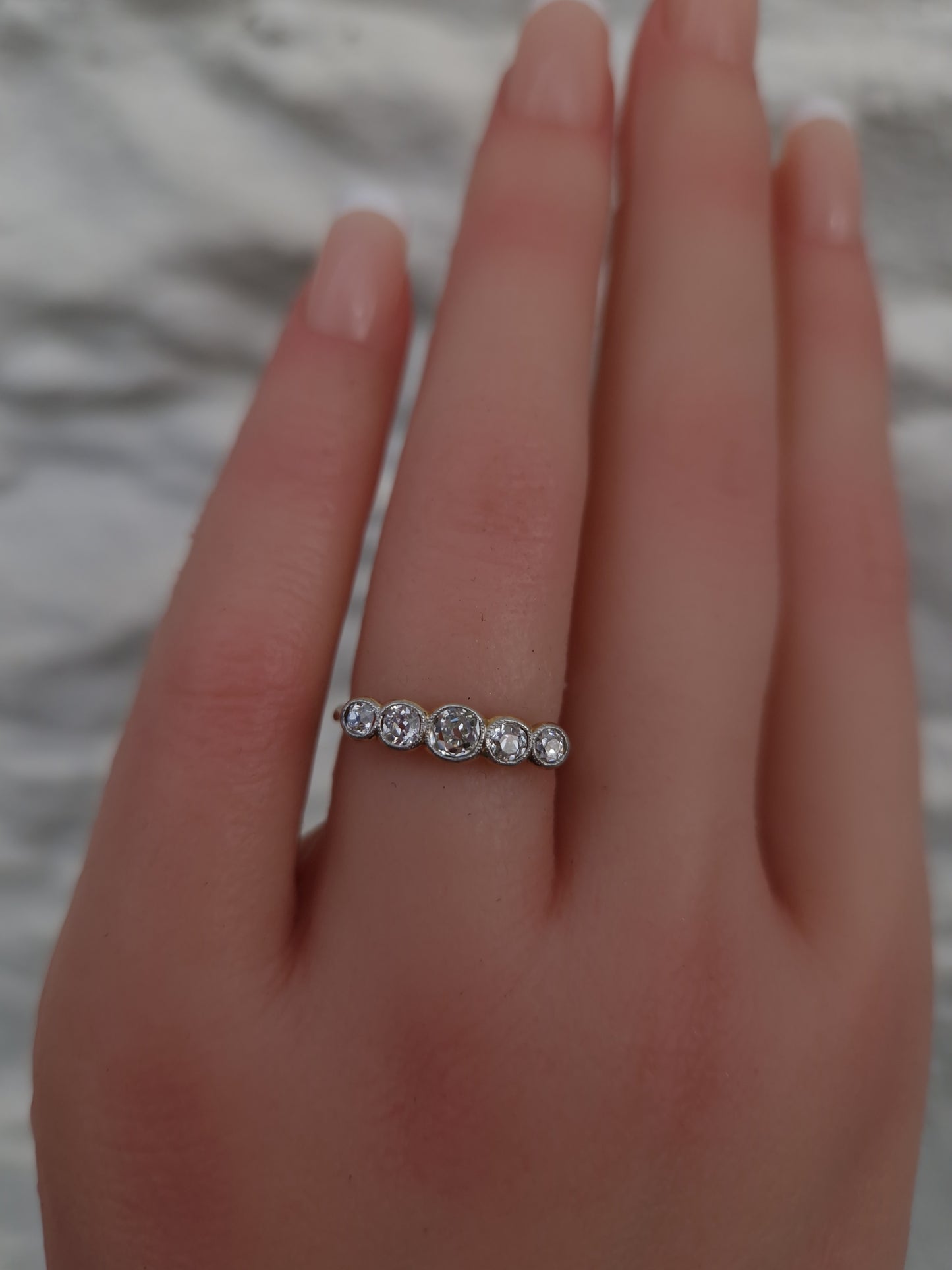 Antique 5 Stone Diamond 0.47ct Ring 18ct Gold