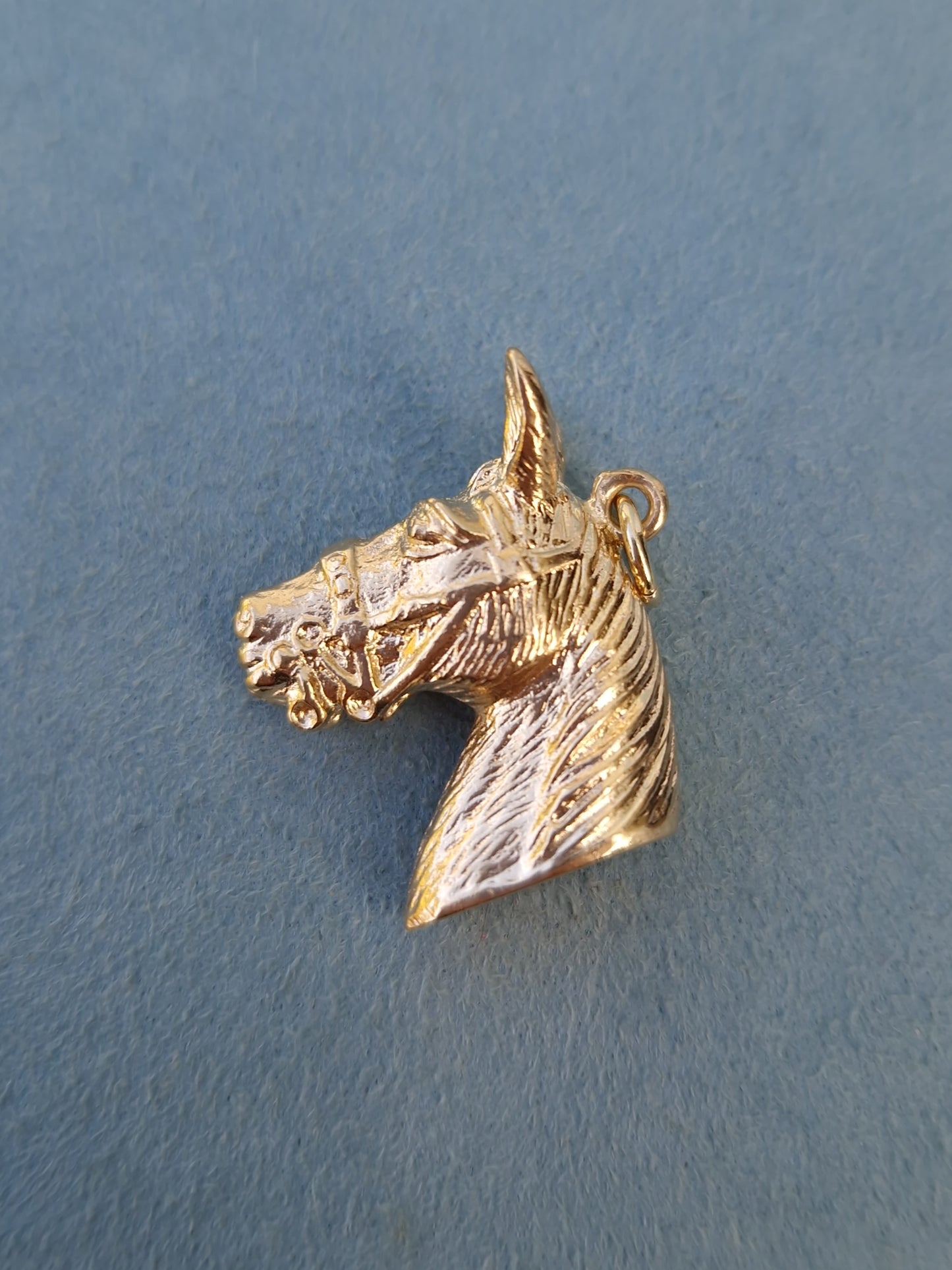 Vintage Horse Head Pendant 9ct Gold