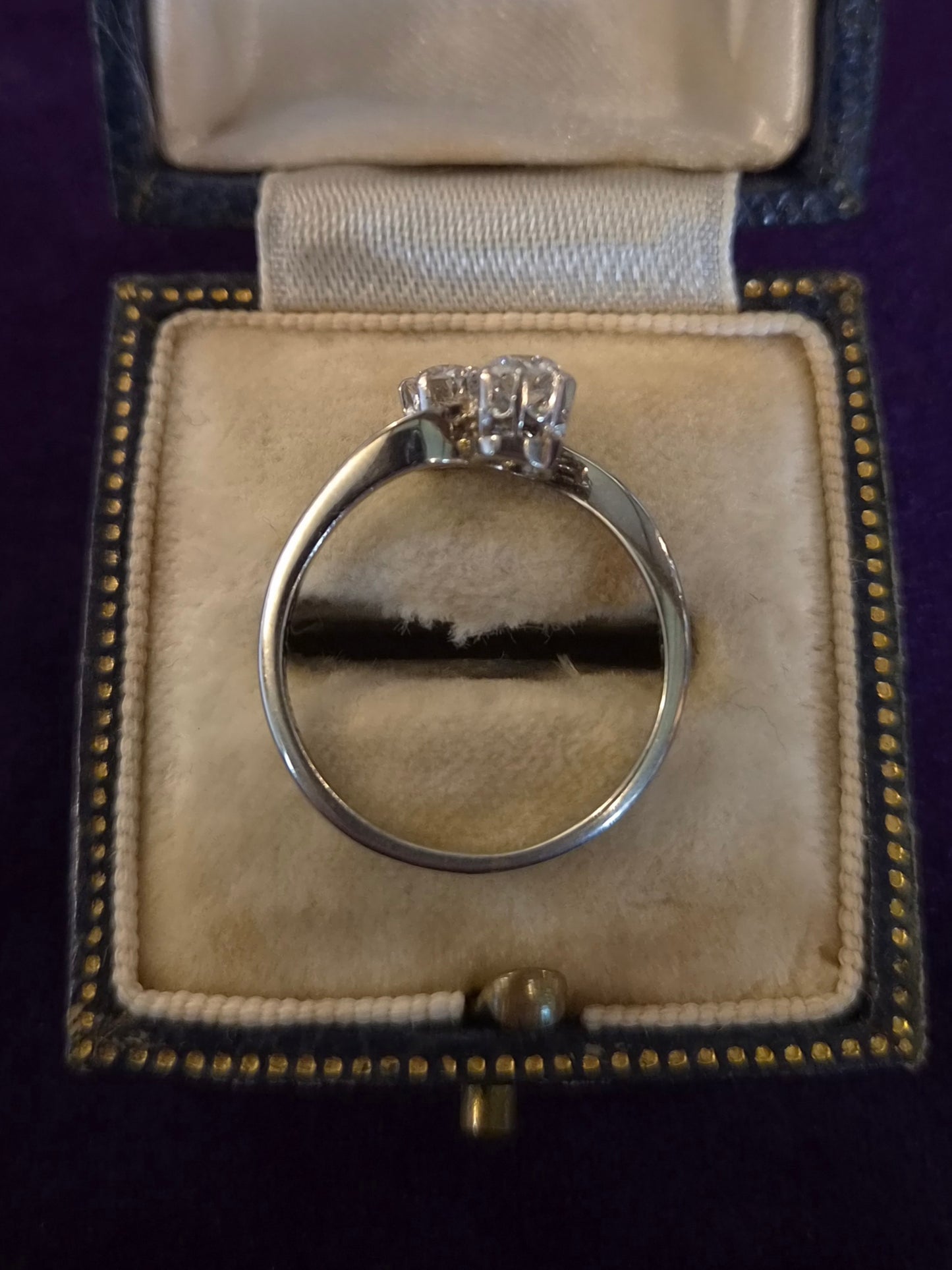 Art Deco 'Toi et Moi' Diamond Ring 0.50ct Platinum 18ct Gold
