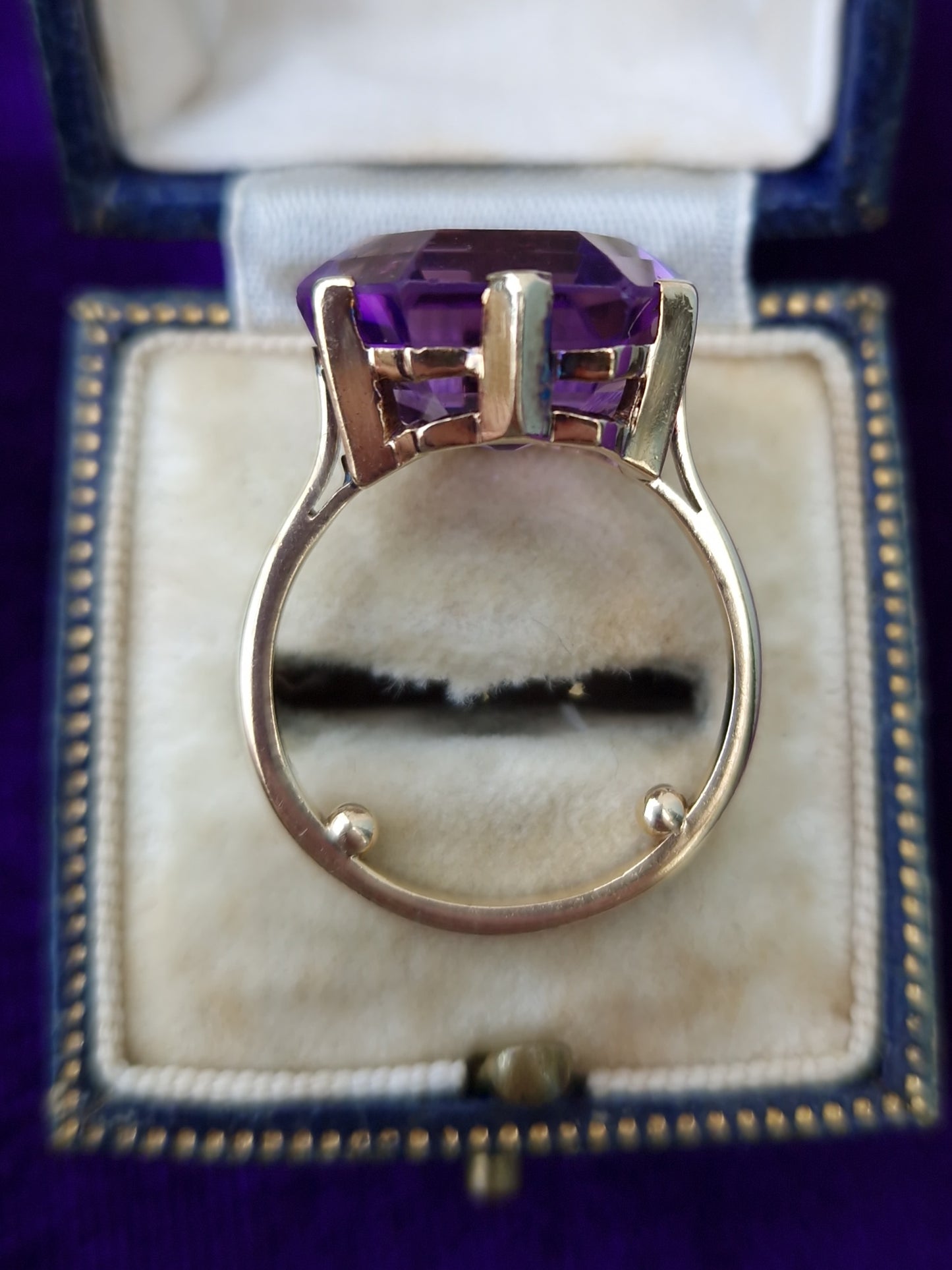 Vintage Amethyst 9ct Gold Cocktail Ring