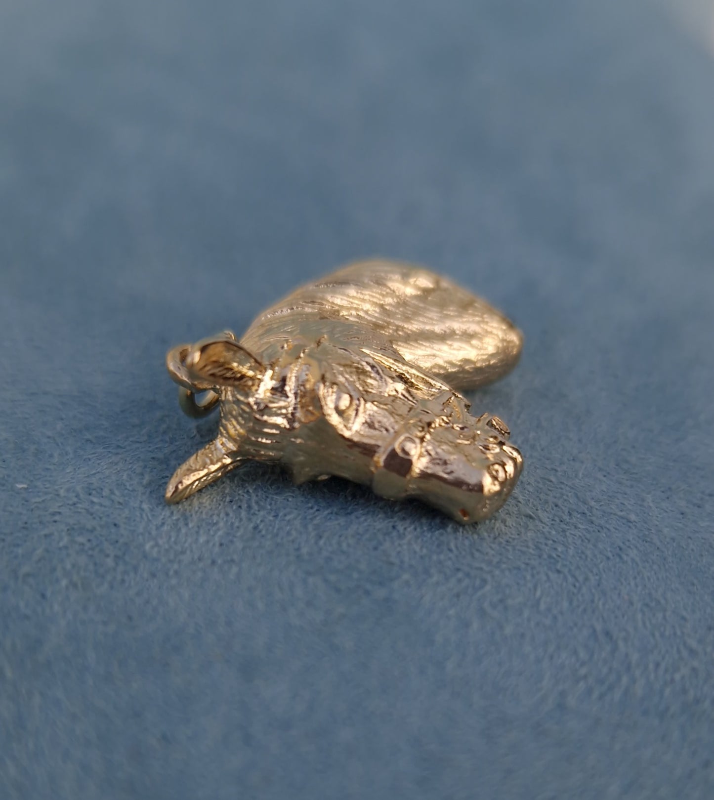 Vintage Horse Head Pendant 9ct Gold
