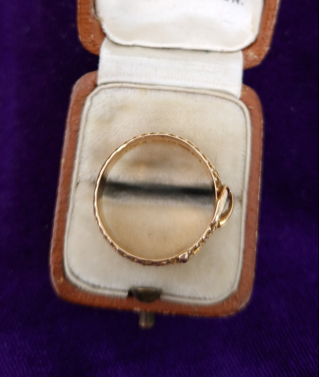 Antique 1886 Victorian Buckle Ring 18ct Gold
