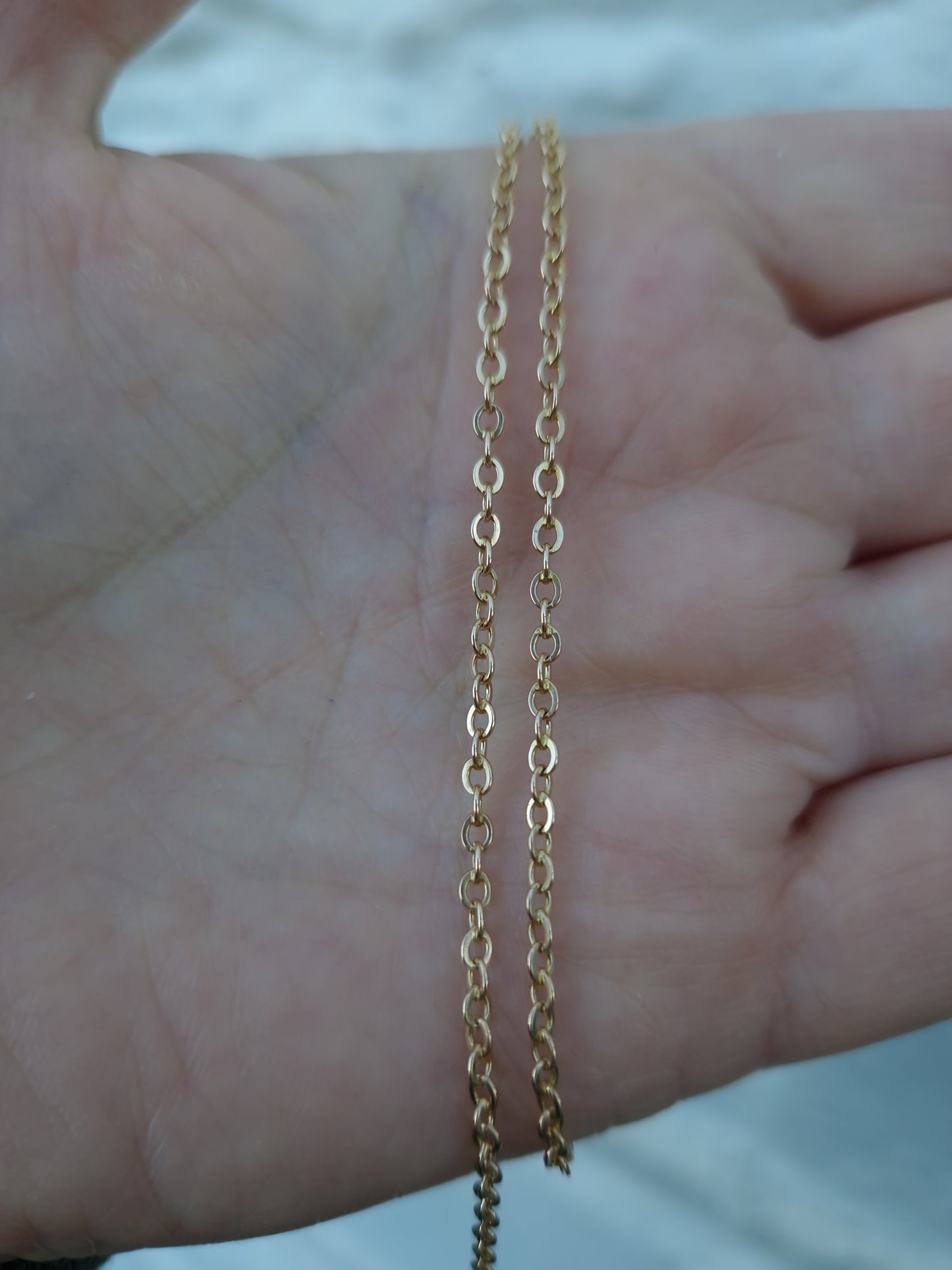 Antique 10ct Gold Link Chain Barrel Clasp 5g