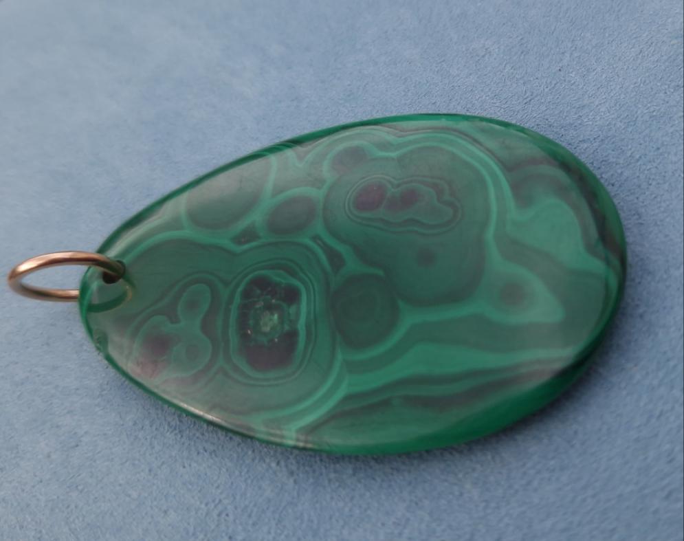 Vintage Malachite Statement Pendant