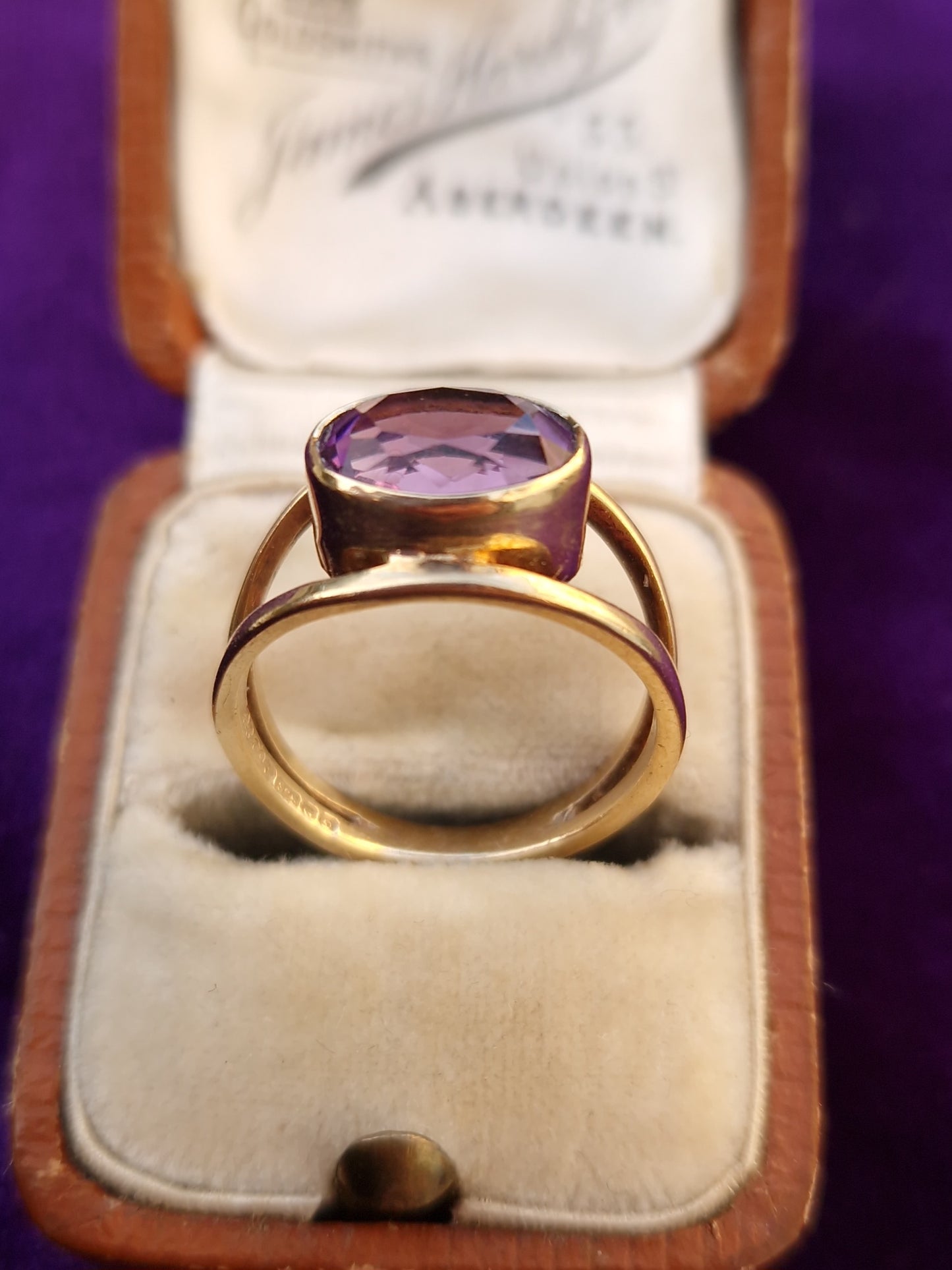 Vintage Amethyst 9ct Gold Ring