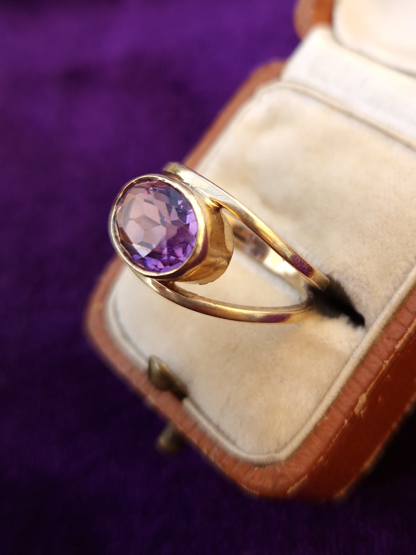 Vintage Amethyst 9ct Gold Ring