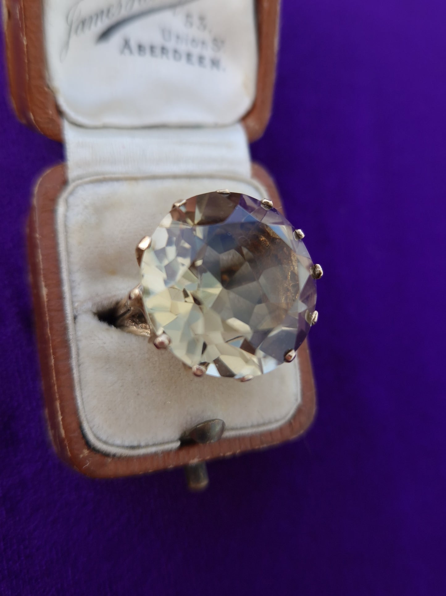 Vintage Citrine Cocktail 9ct Gold Ring