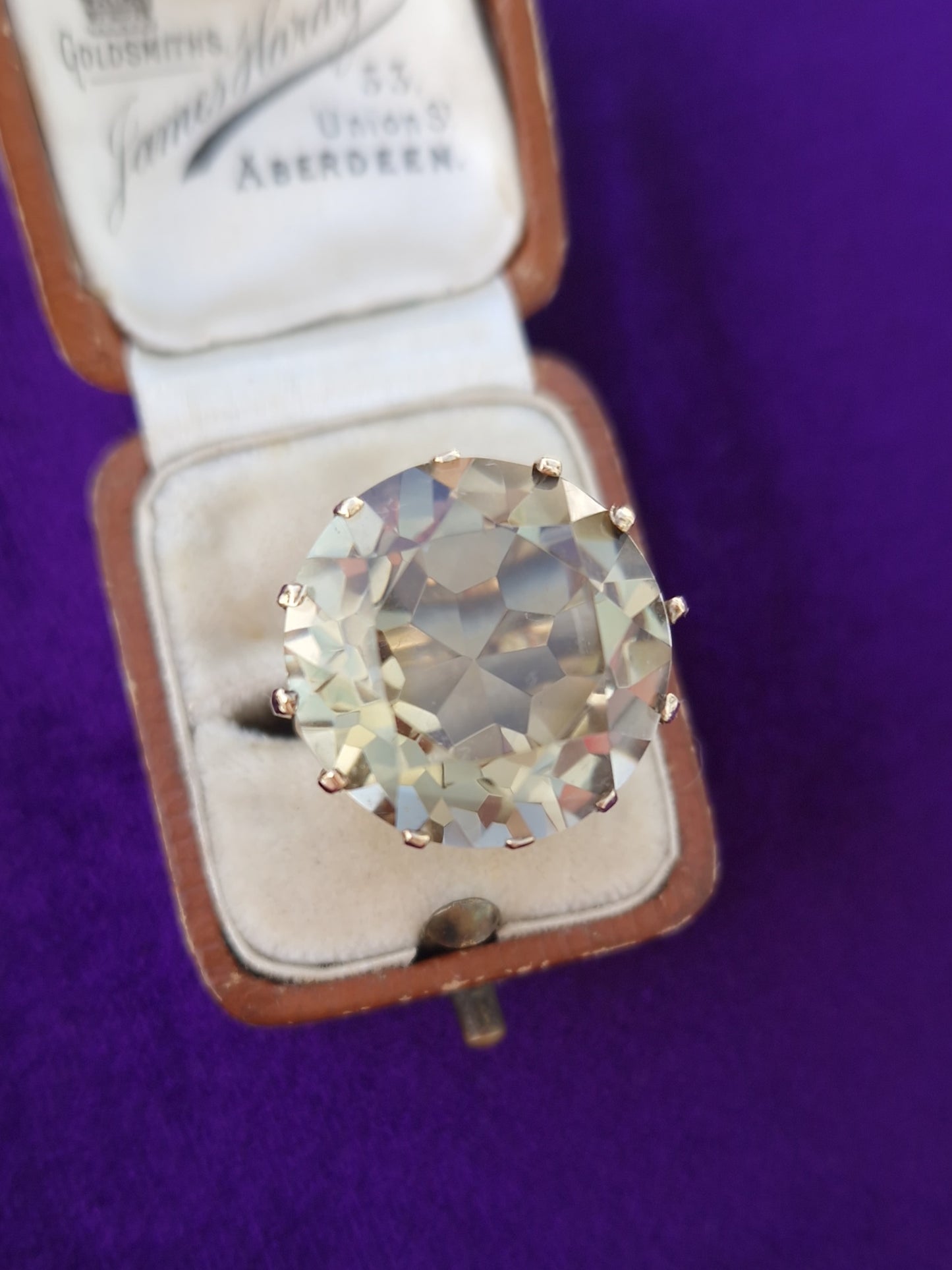 Vintage Citrine Cocktail 9ct Gold Ring