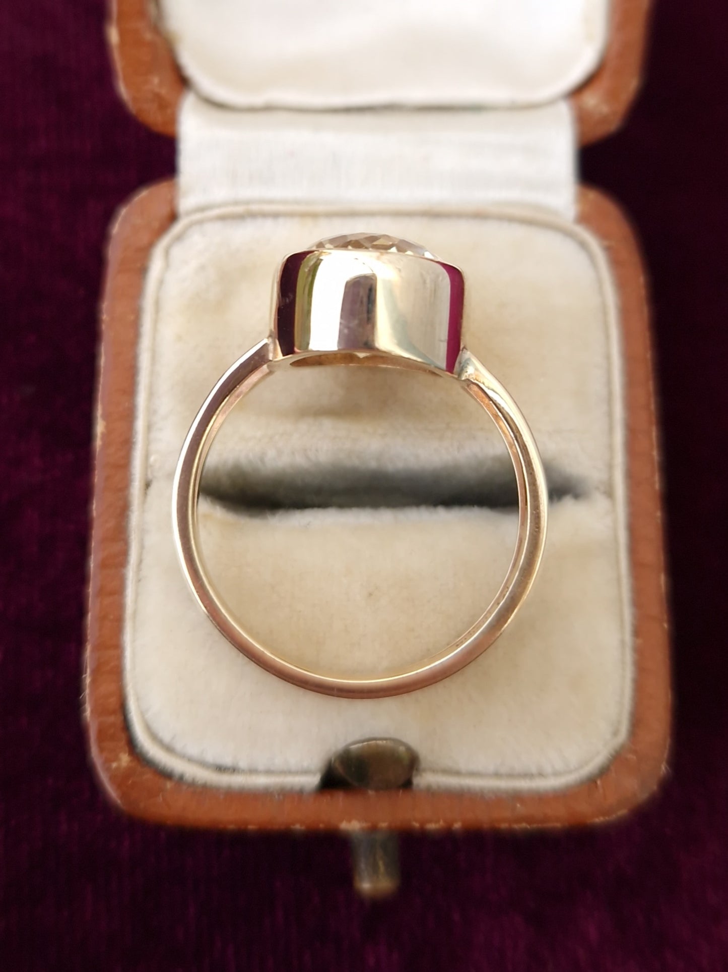 Vintage Citrine Ring 9ct Gold by Ortak