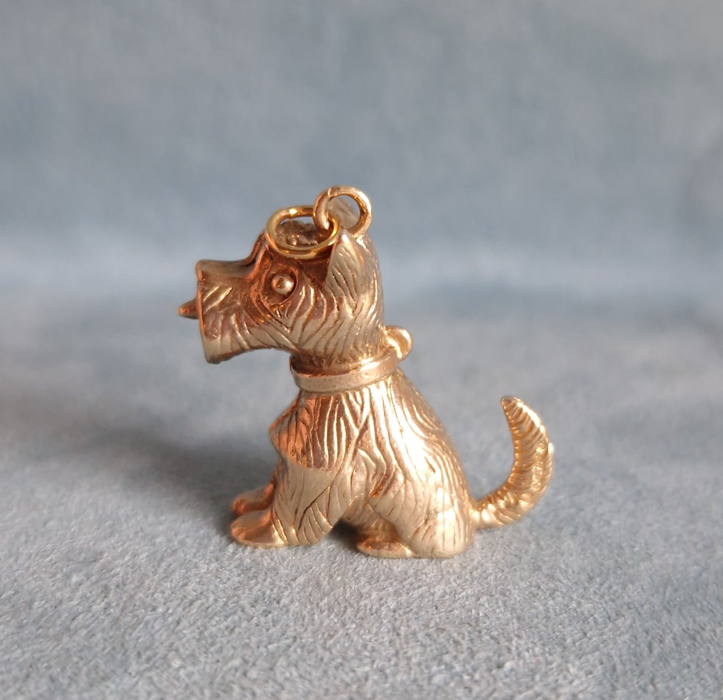 9ct Gold Terrier Dog Pendant