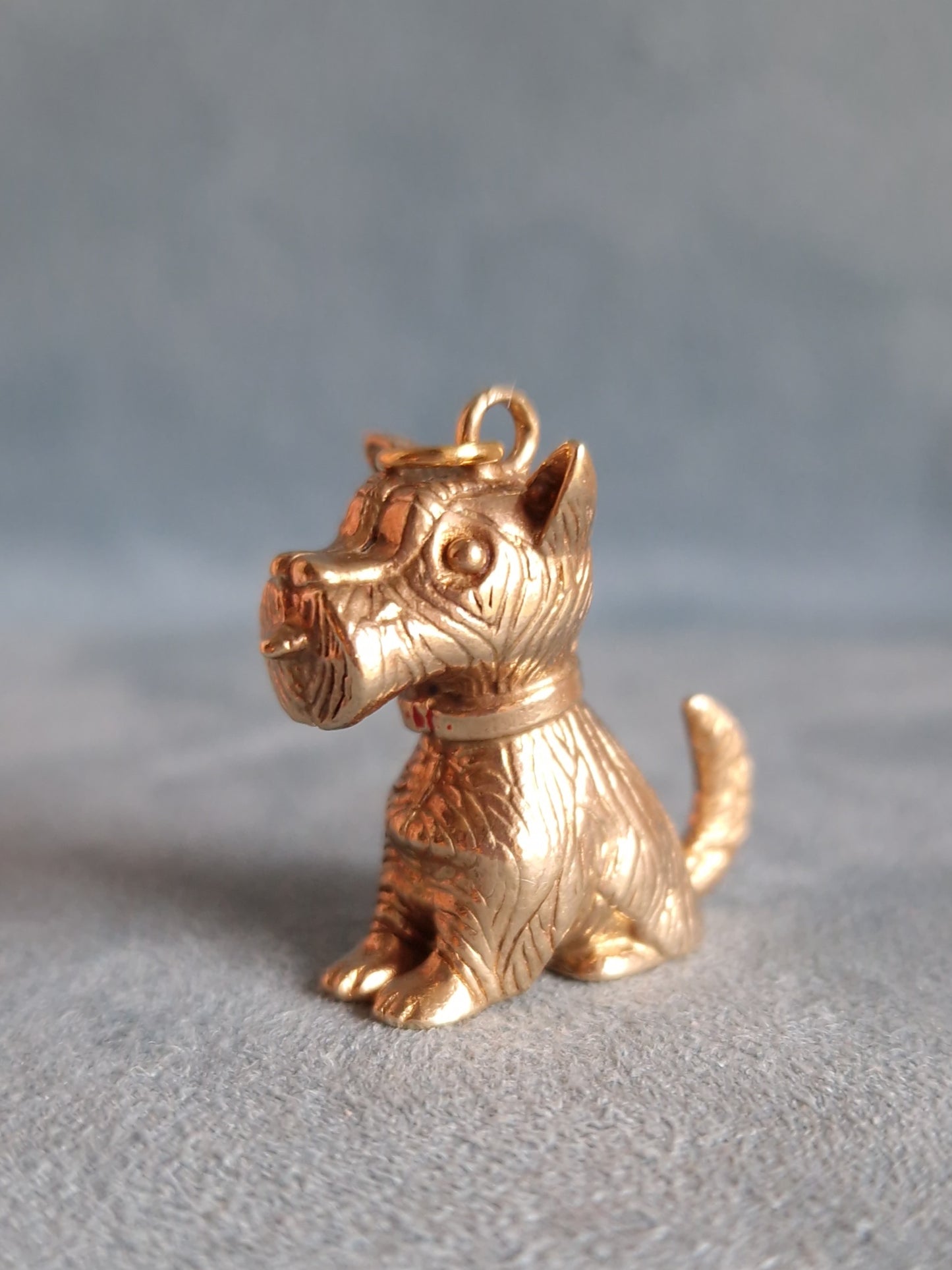 9ct Gold Terrier Dog Pendant