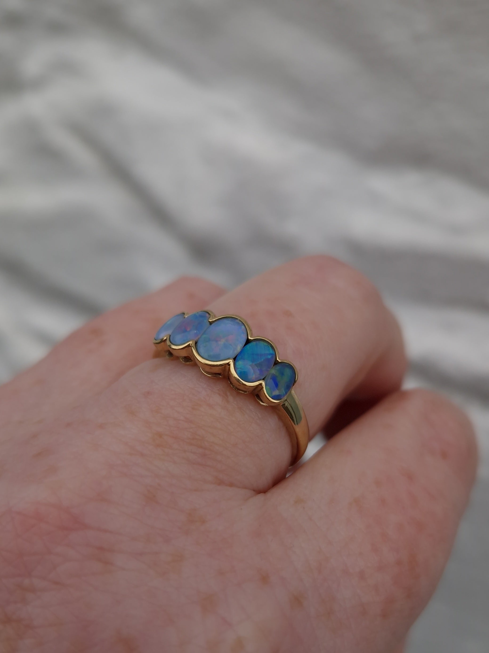 Opal hot sale triplet ring