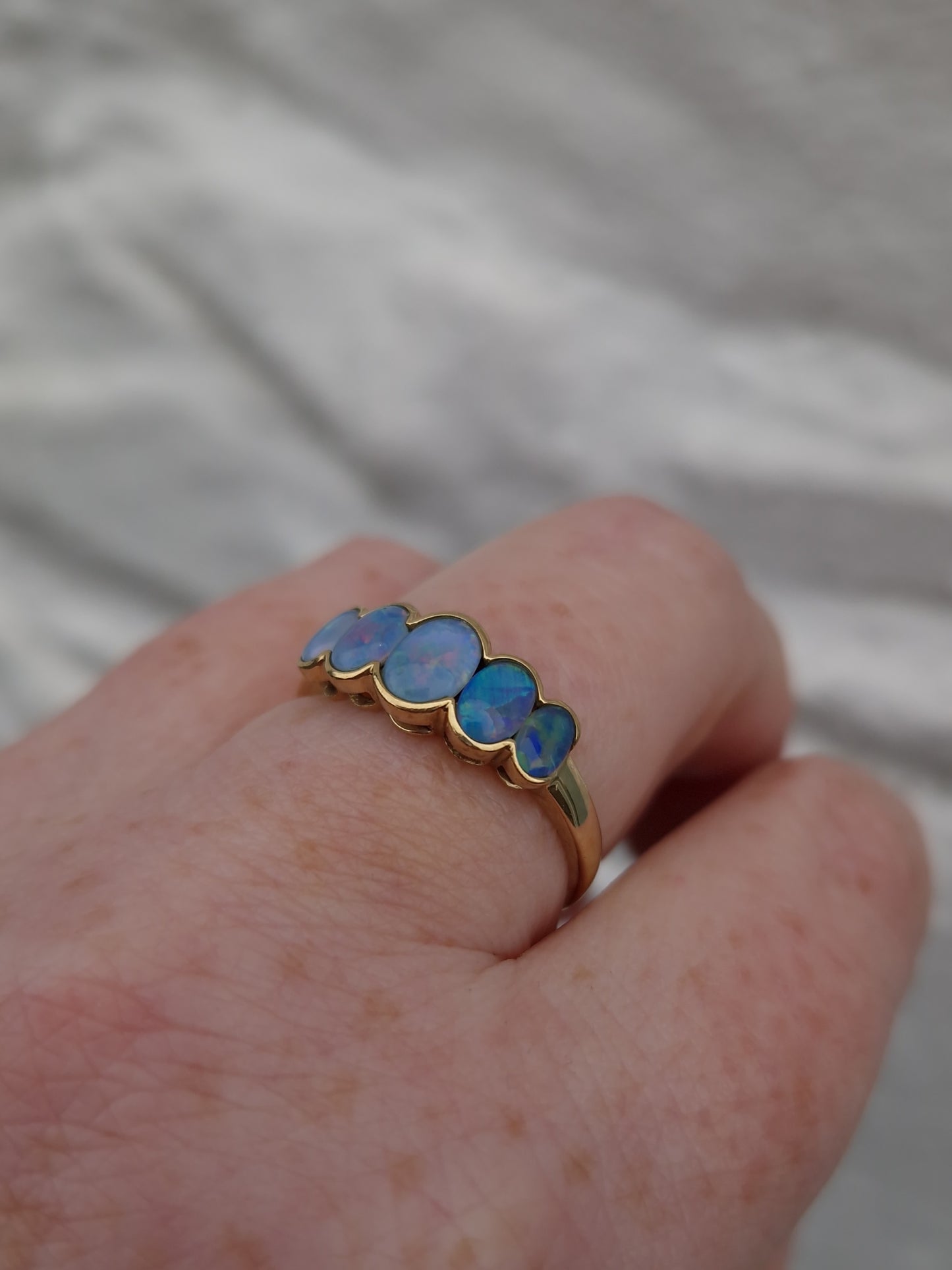 9ct Gold Opal Triplet Ring