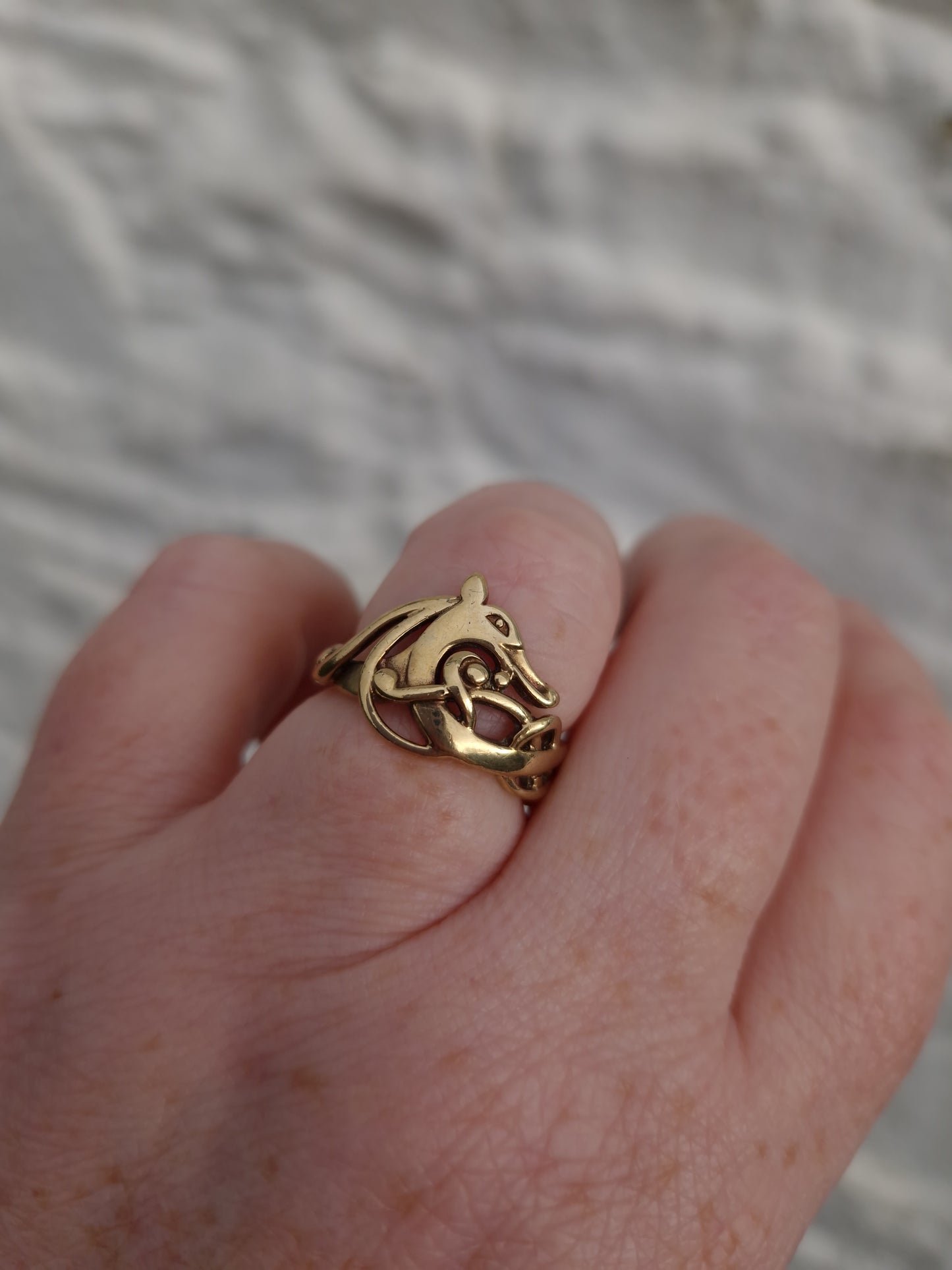 Vintage 'Finnish Beast' Ola Gorie 9ct Gold Ring