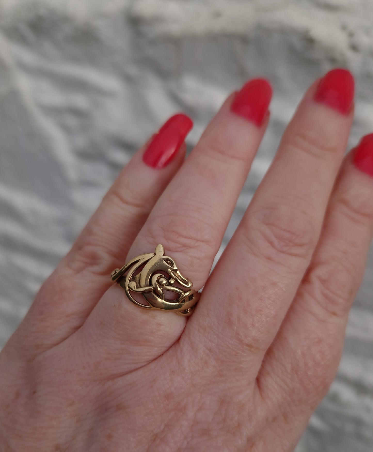 Vintage 'Finnish Beast' Ola Gorie 9ct Gold Ring