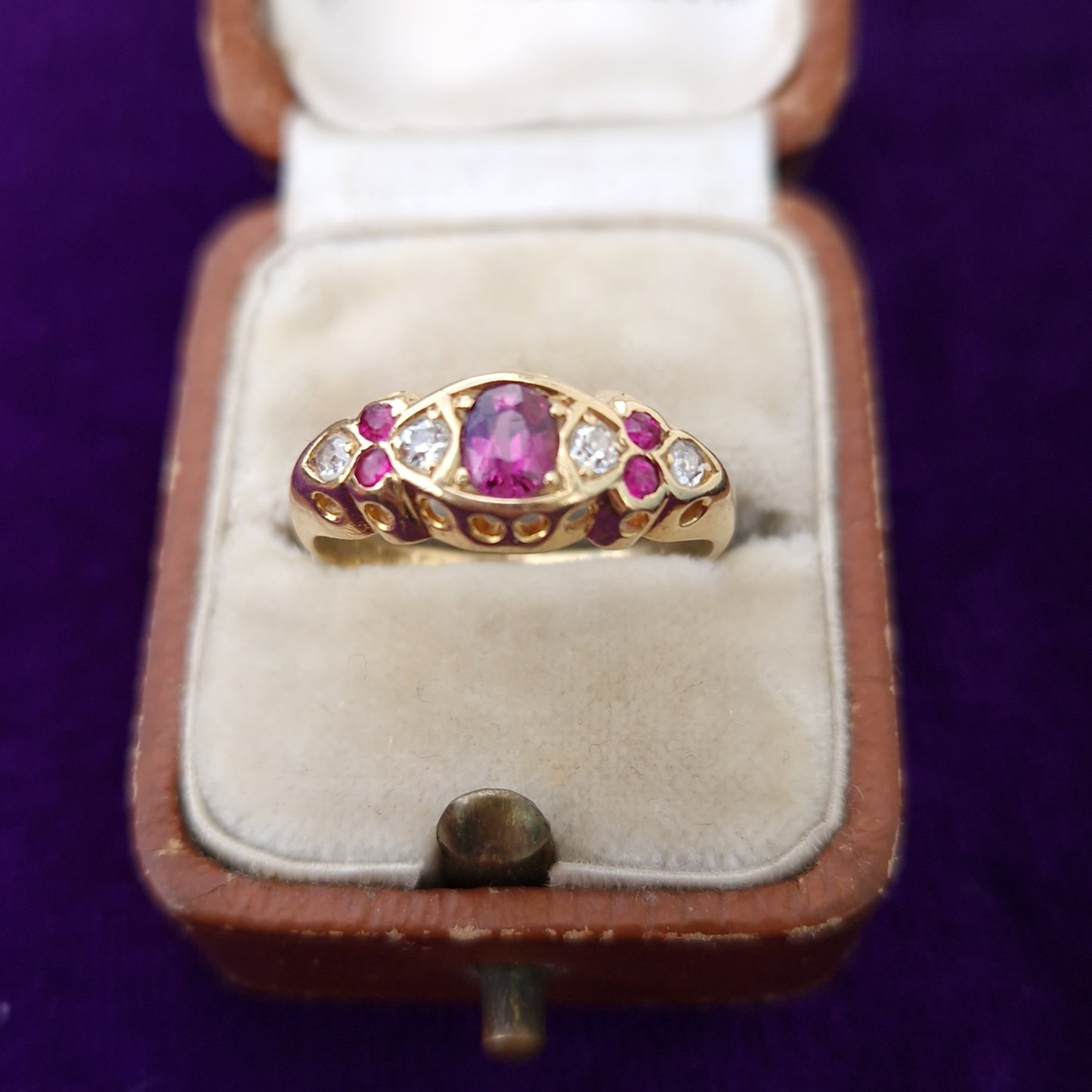 Antique Ruby & Diamond 18ct Gold Ring