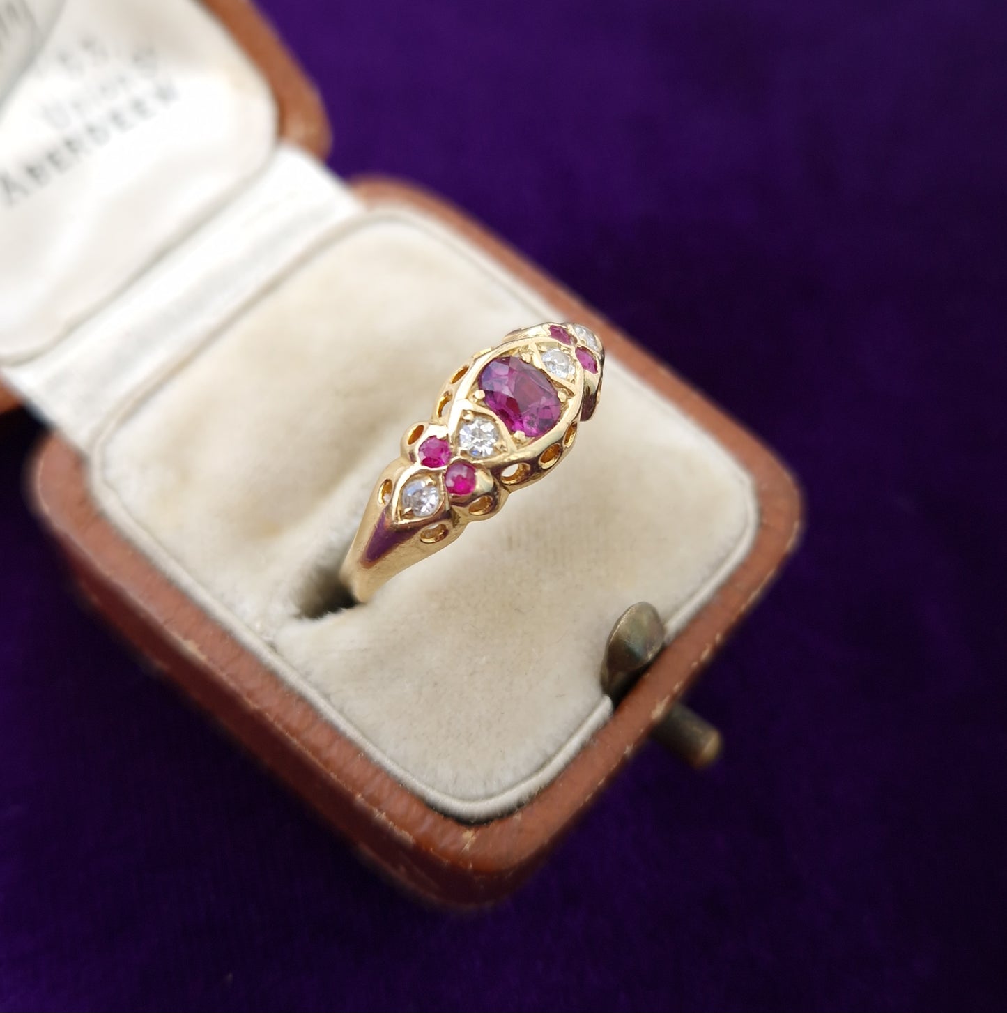 Antique Ruby & Diamond 18ct Gold Ring