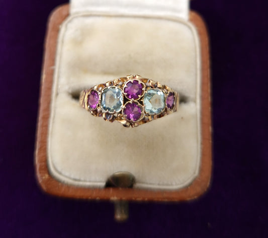 Antique Victorian 12ct Gold Paste Ring