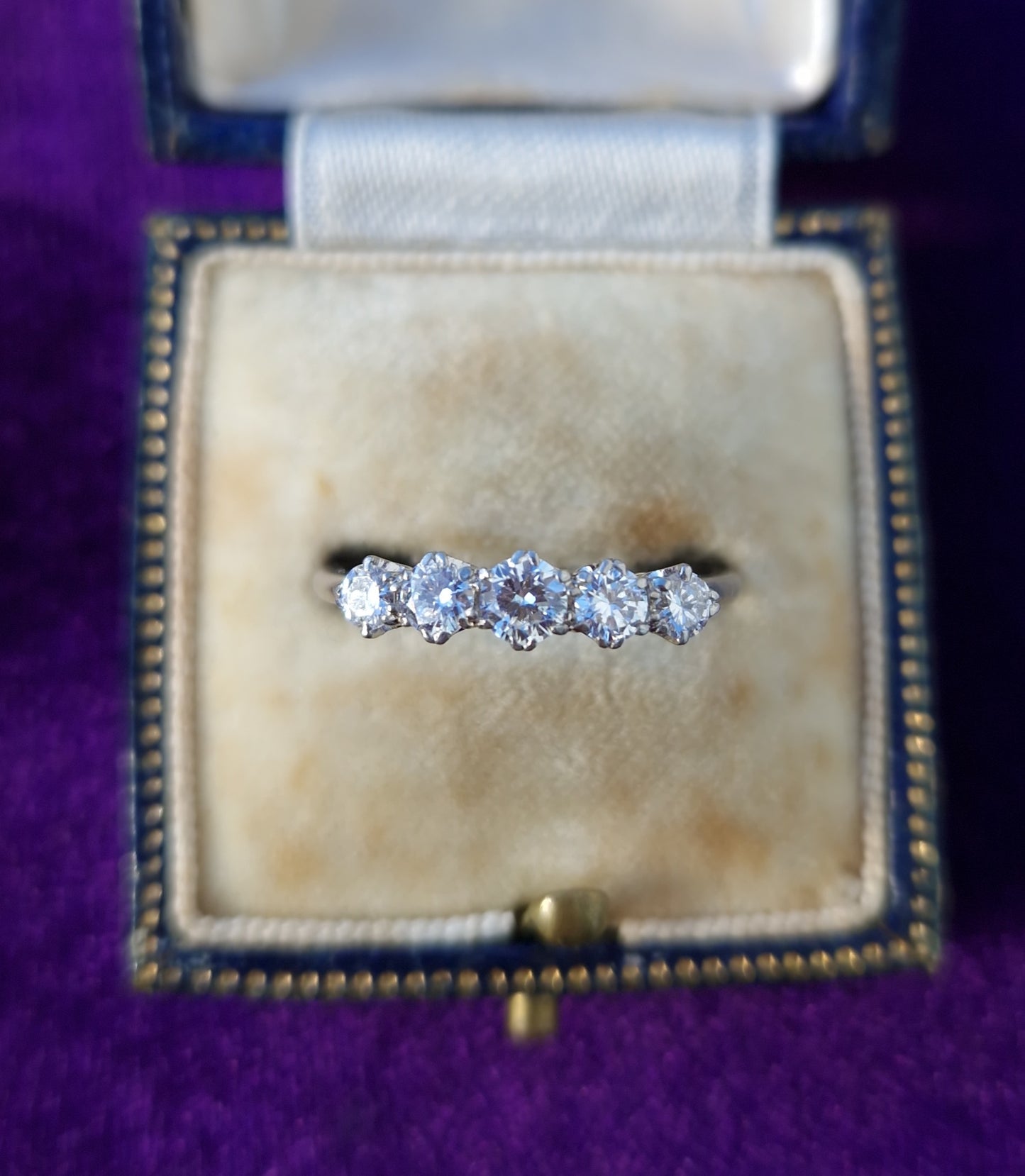 Vintage 0.61ct Diamond Platinum Ring